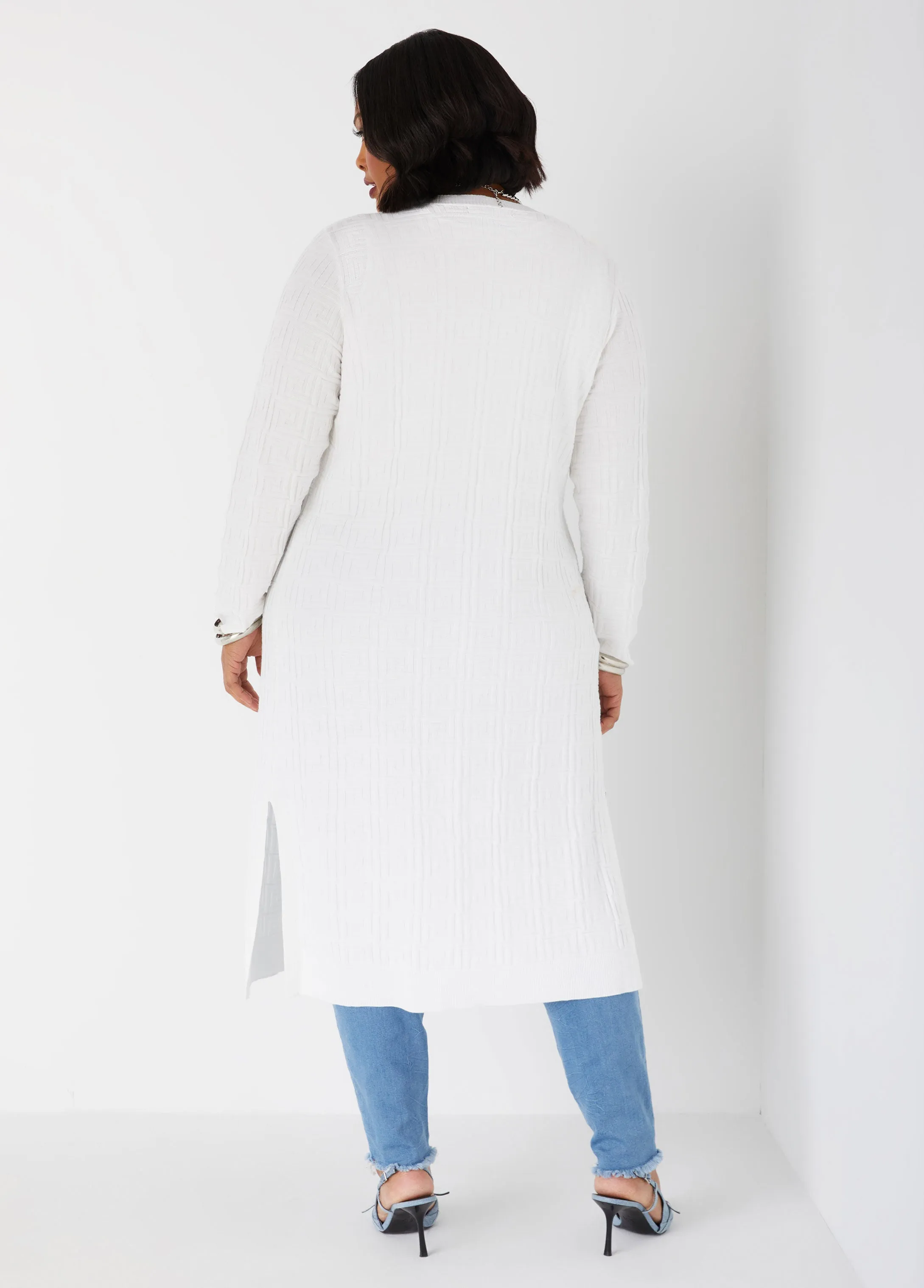 Geo Jacquard Duster sold by Ashley Stewart product image thumbnail 2