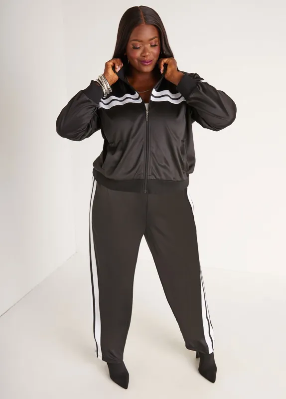 Pull On Striped Track Pants sold by Ashley Stewart