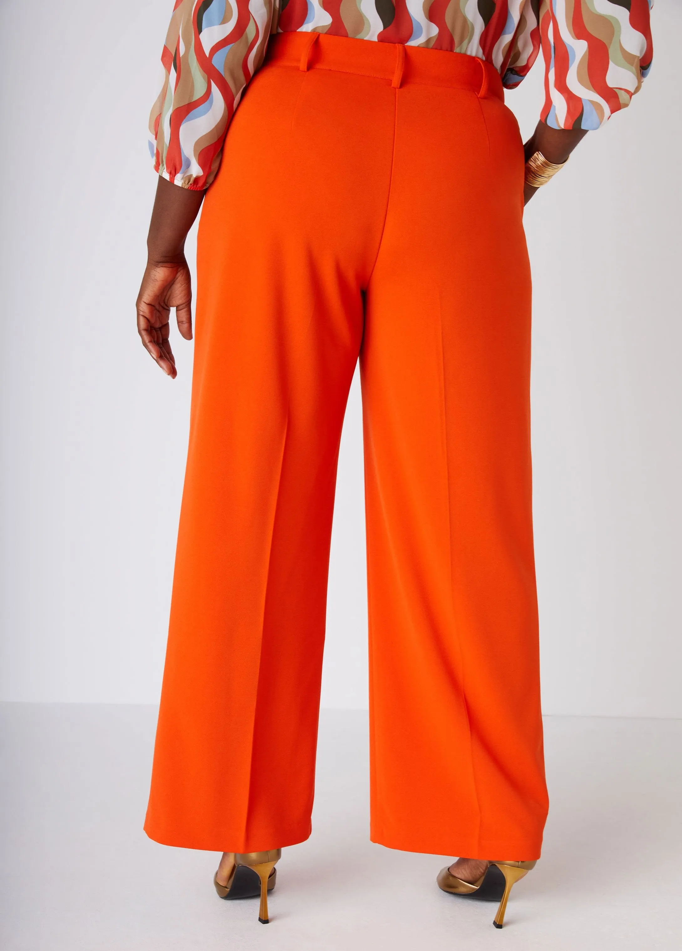 High Rise Crepe Trousers sold by Ashley Stewart product image thumbnail 5