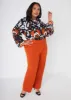 High Rise Straight Leg Trousers sold by Ashley Stewart
