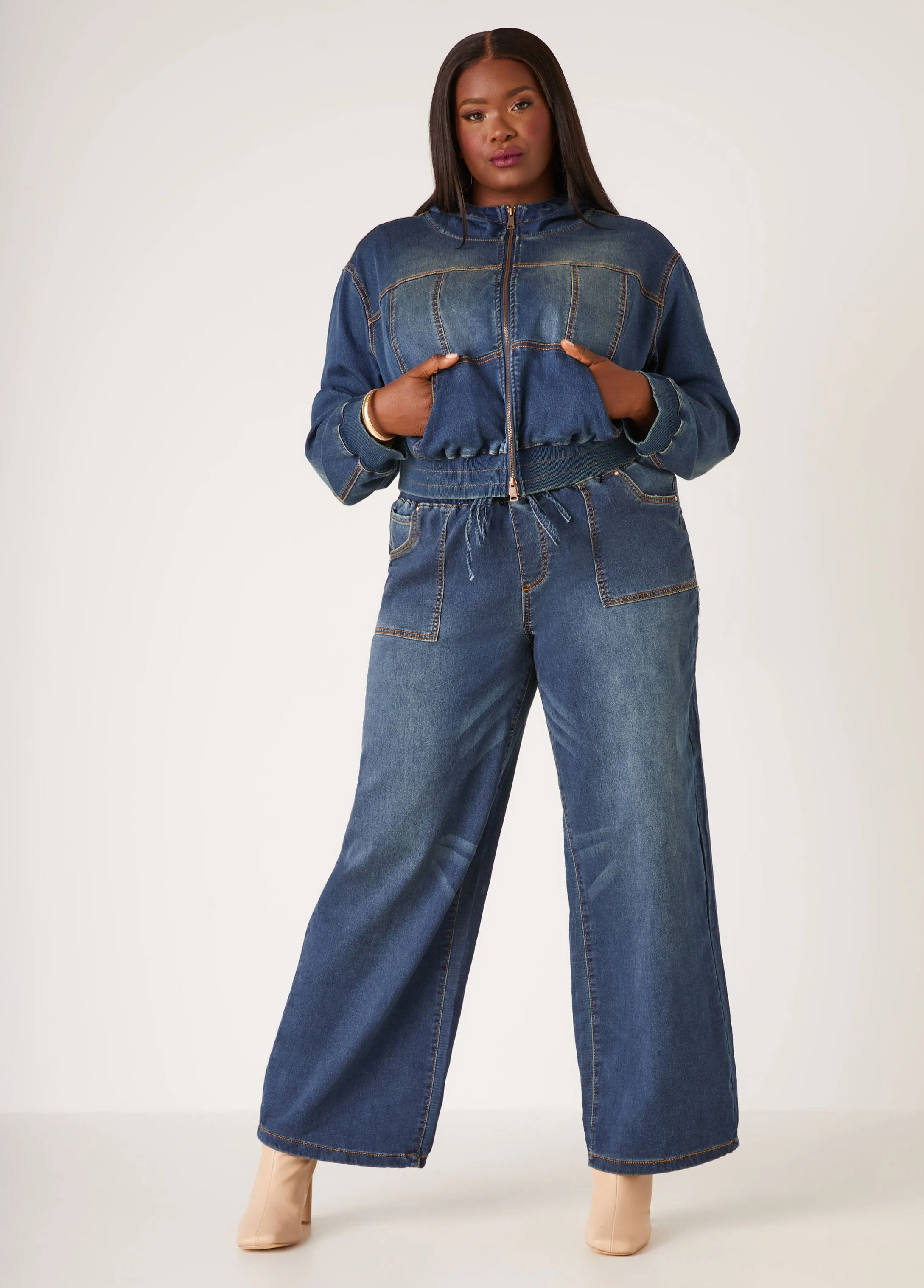 Wide Leg Knitted Jeans sold by Ashley Stewart