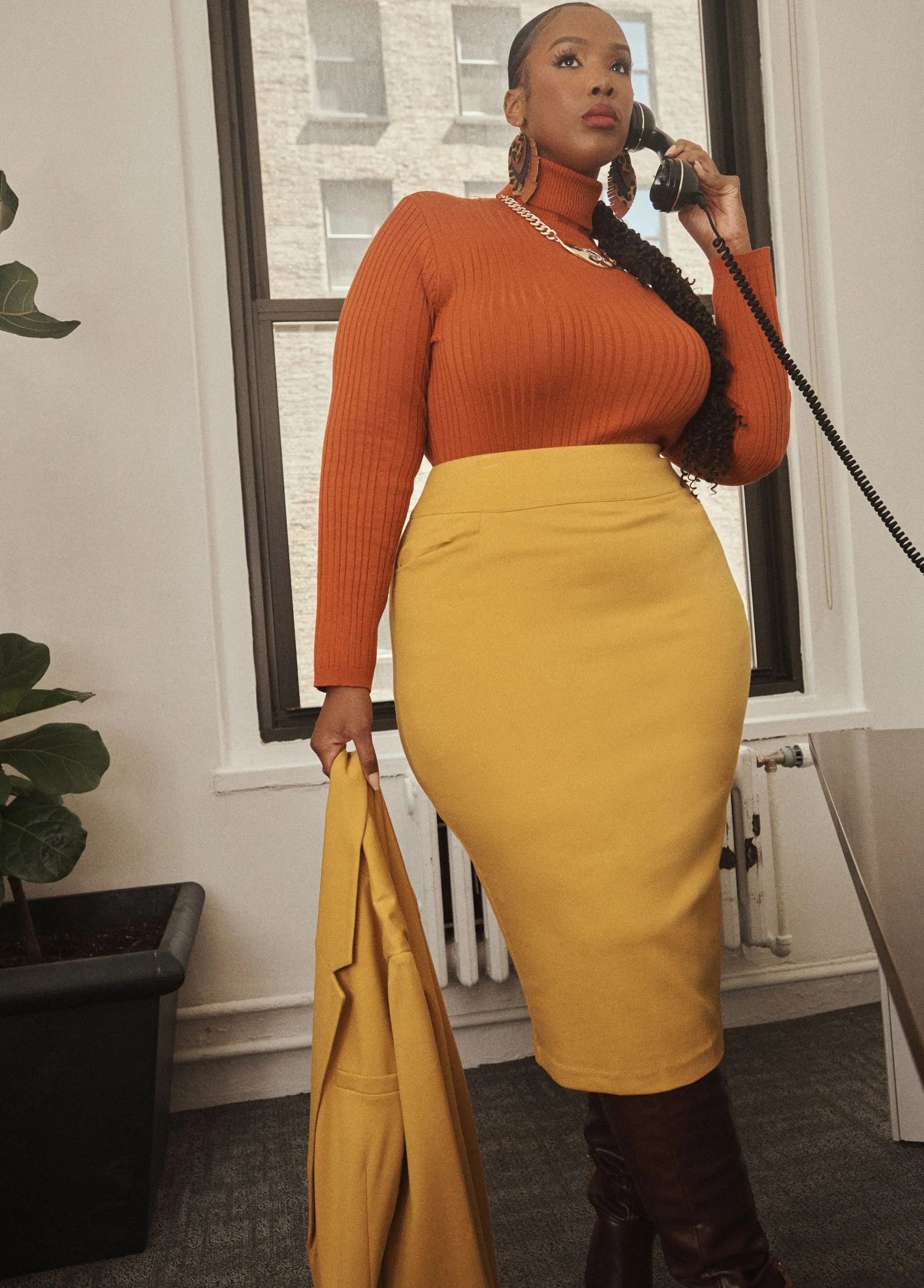 Ribbed Turtleneck Sweater sold by Ashley Stewart