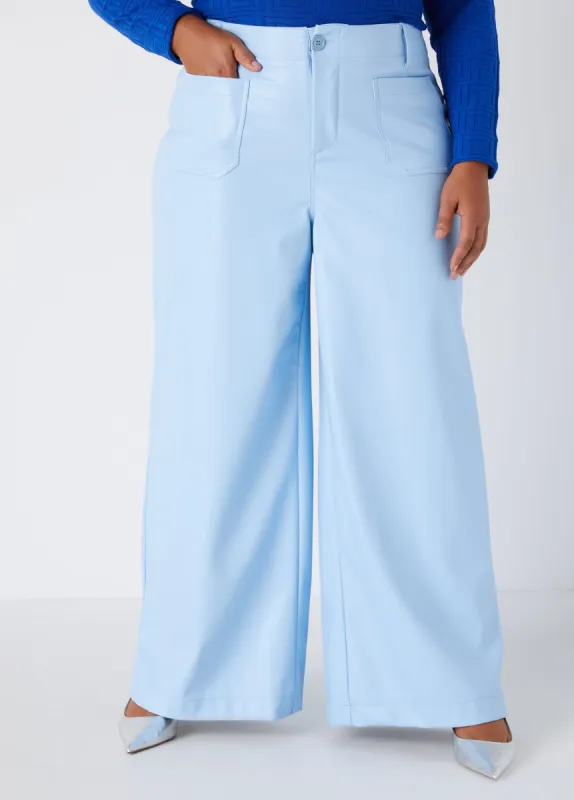 Faux Leather Wide Leg Pants sold by Ashley Stewart