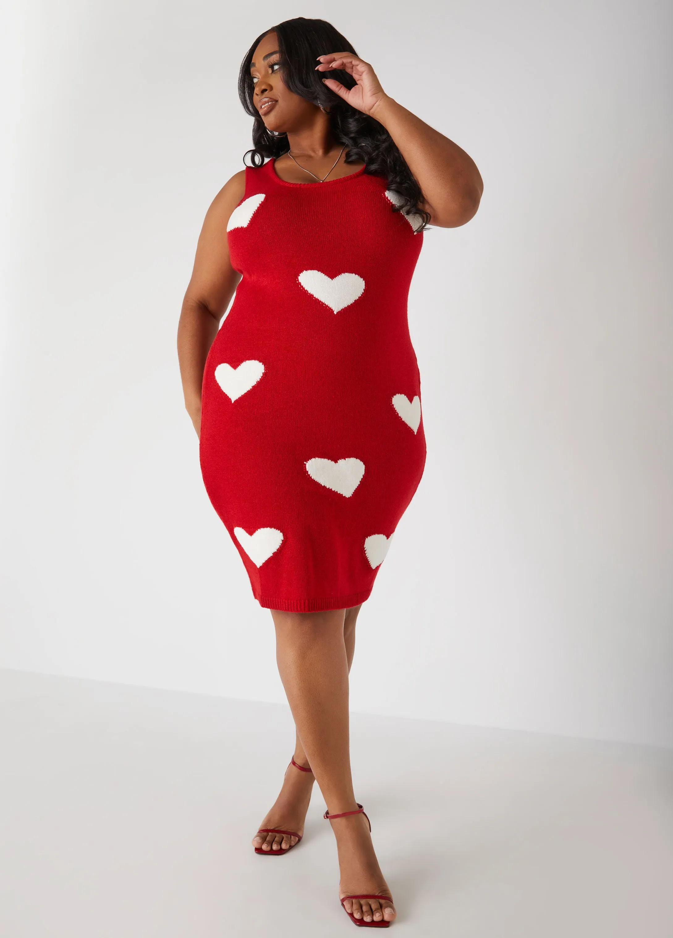Heart Sweater Dress sold by Ashley Stewart