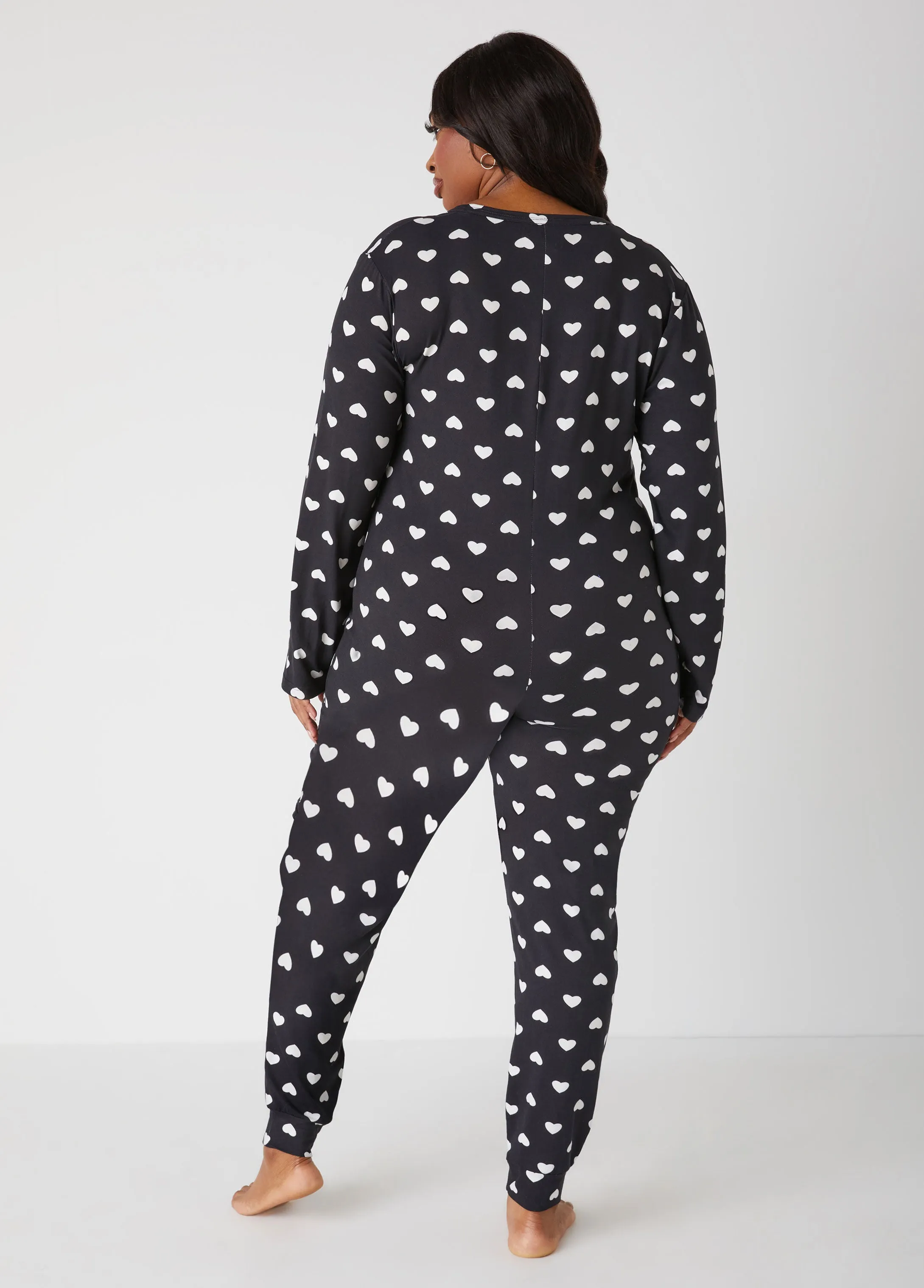 Love To Sleep Hearts Jumpsuit sold by Ashley Stewart product image thumbnail 2
