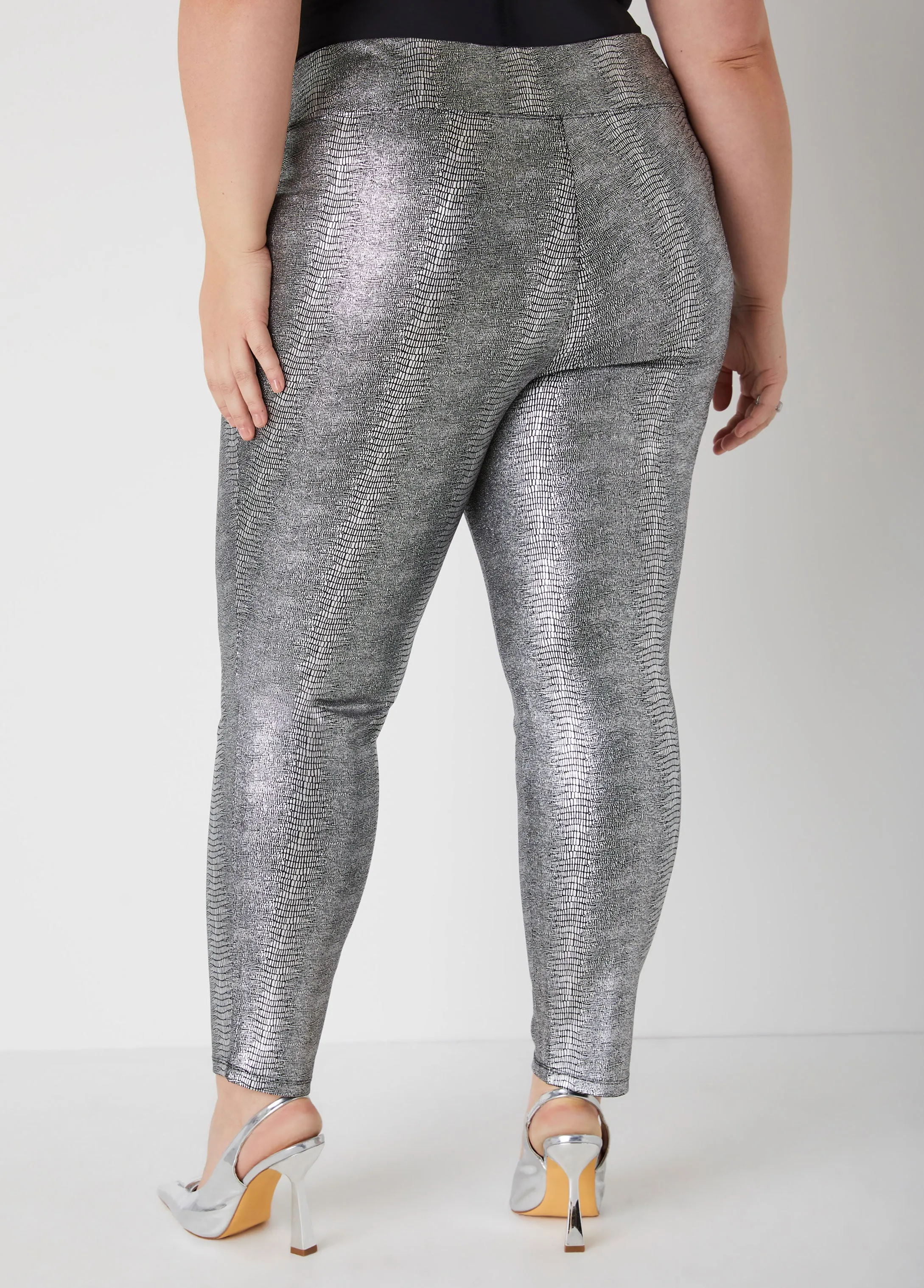 Printed Metallic Leggings sold by Ashley Stewart product image thumbnail 2