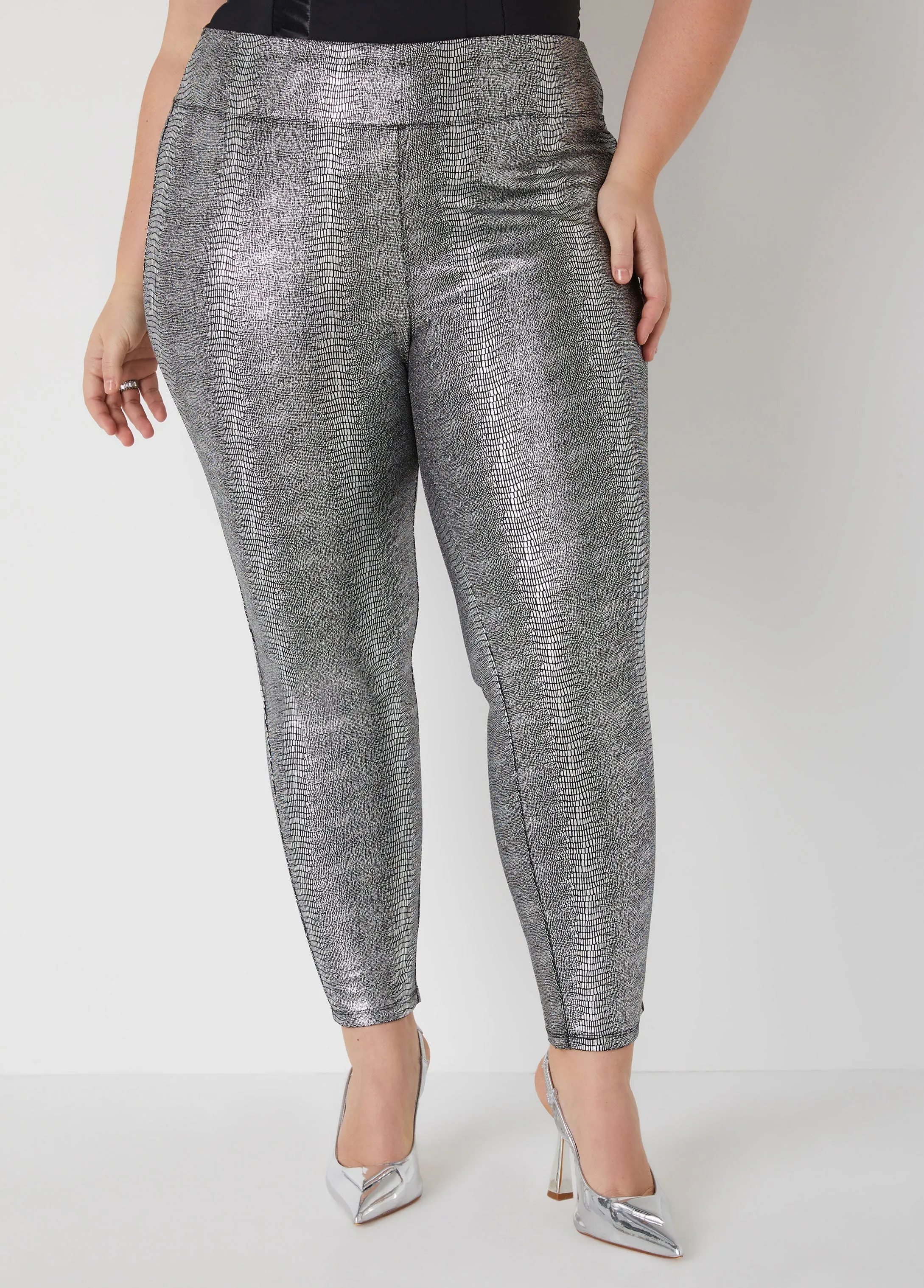 Printed Metallic Leggings sold by Ashley Stewart product image thumbnail 3