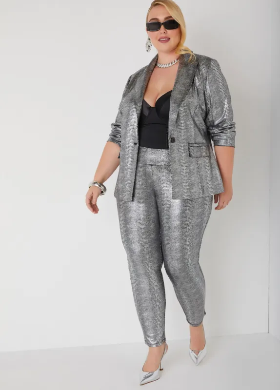 Printed Metallic Leggings sold by Ashley Stewart