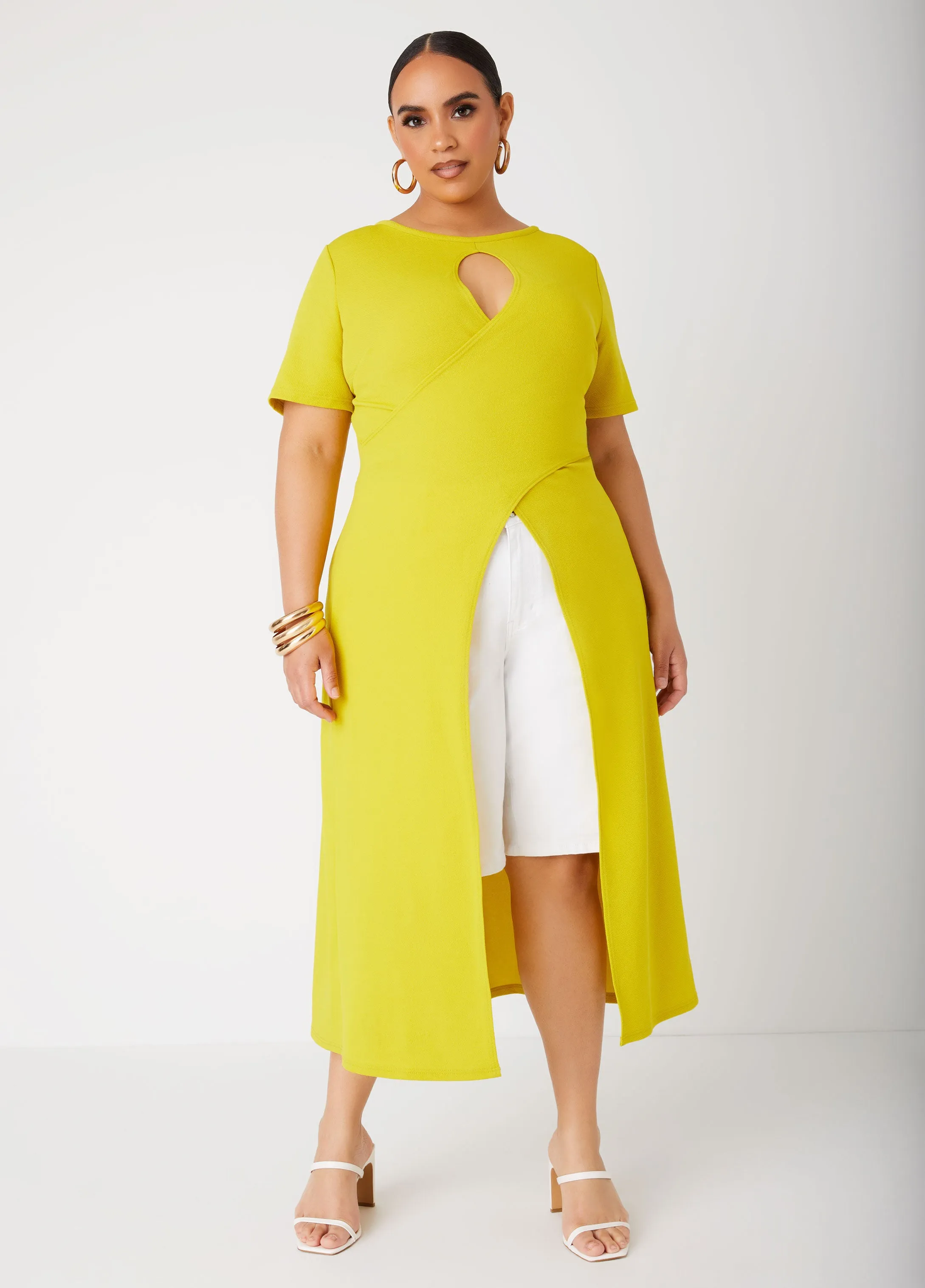 Crisscross Textured Duster sold by Ashley Stewart product image thumbnail 3