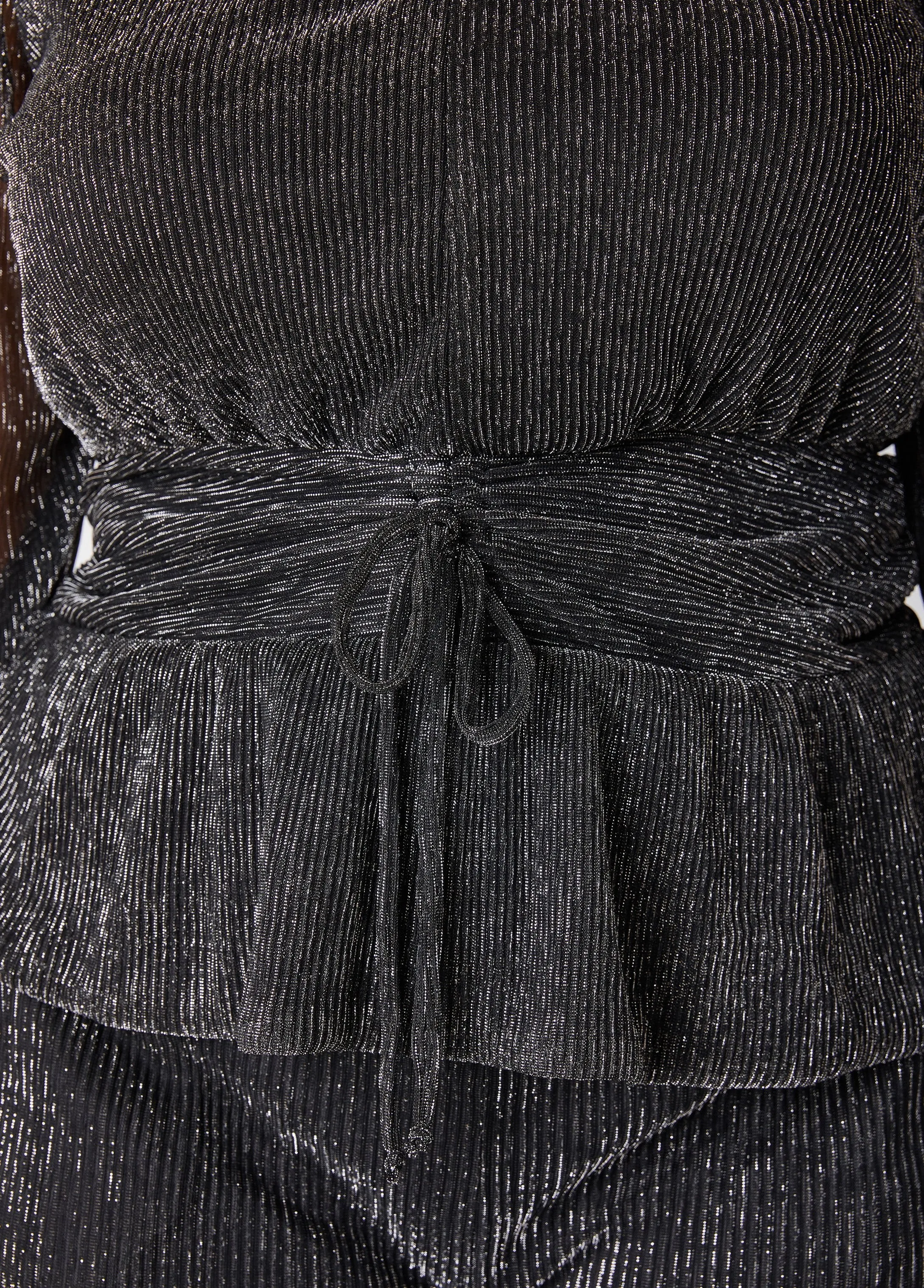 Lurex™ Mesh Drawstring Top sold by Ashley Stewart product image thumbnail 4