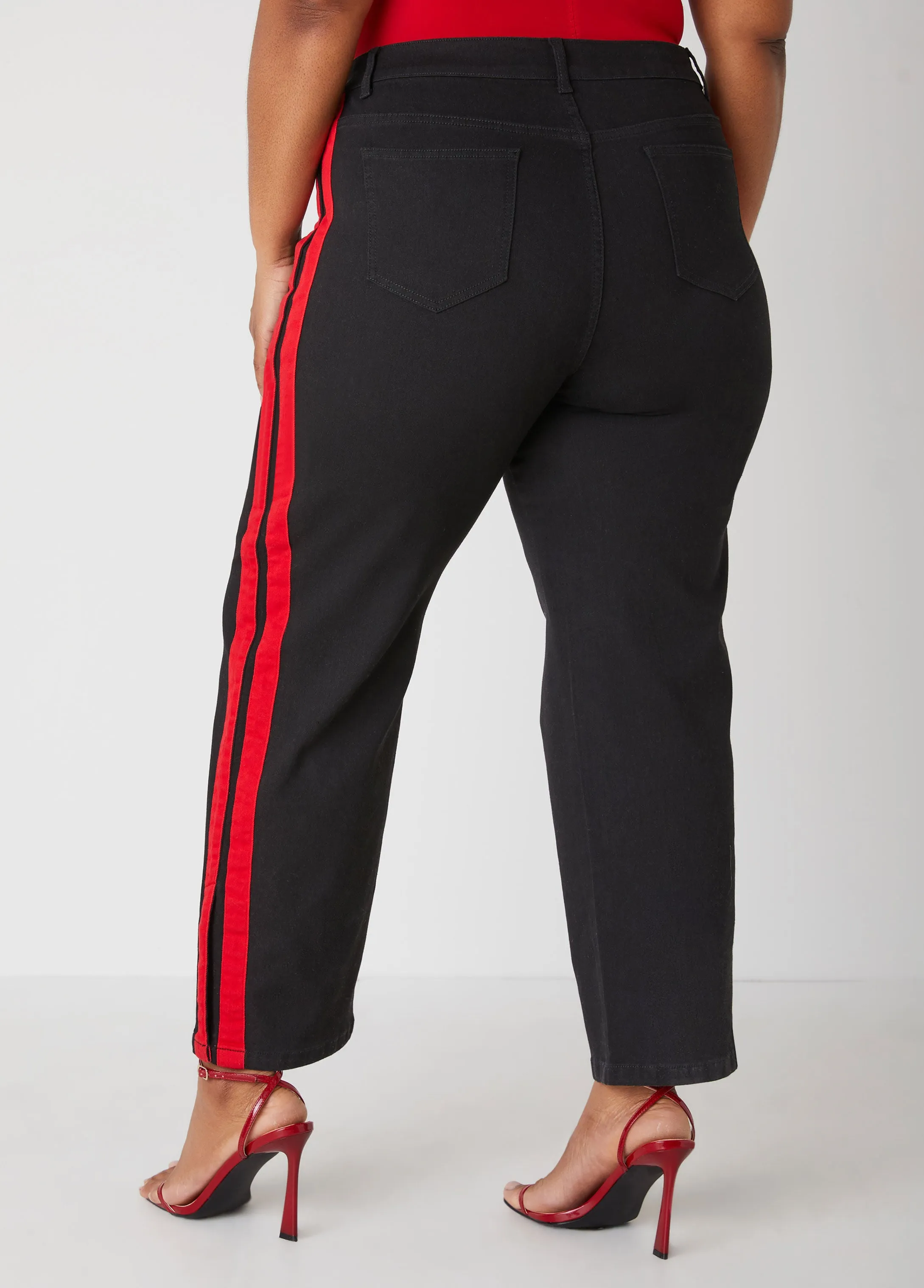 Striped Straight Leg Jeans sold by Ashley Stewart product image thumbnail 2