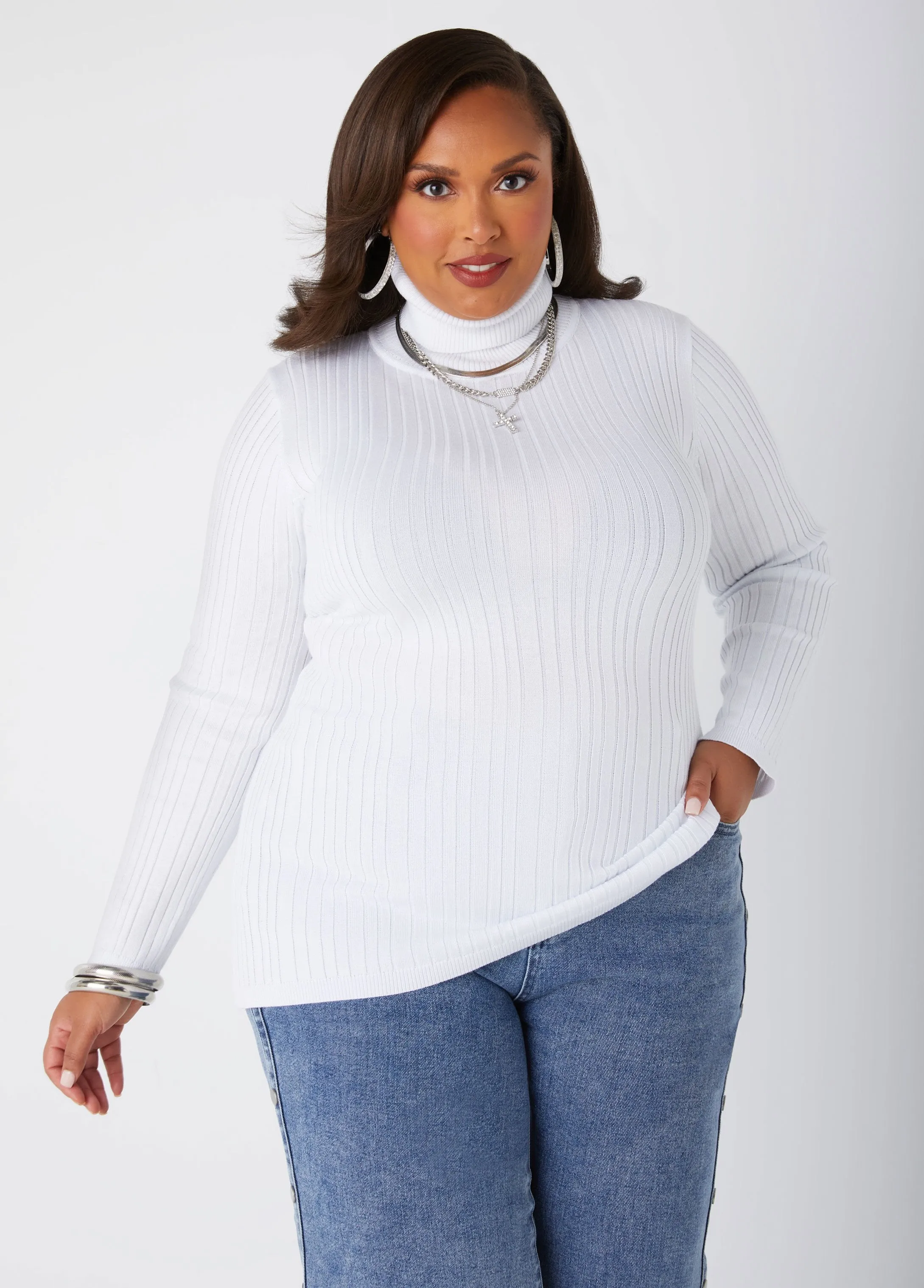 Pullover Turtleneck Sweater sold by Ashley Stewart product image thumbnail 5