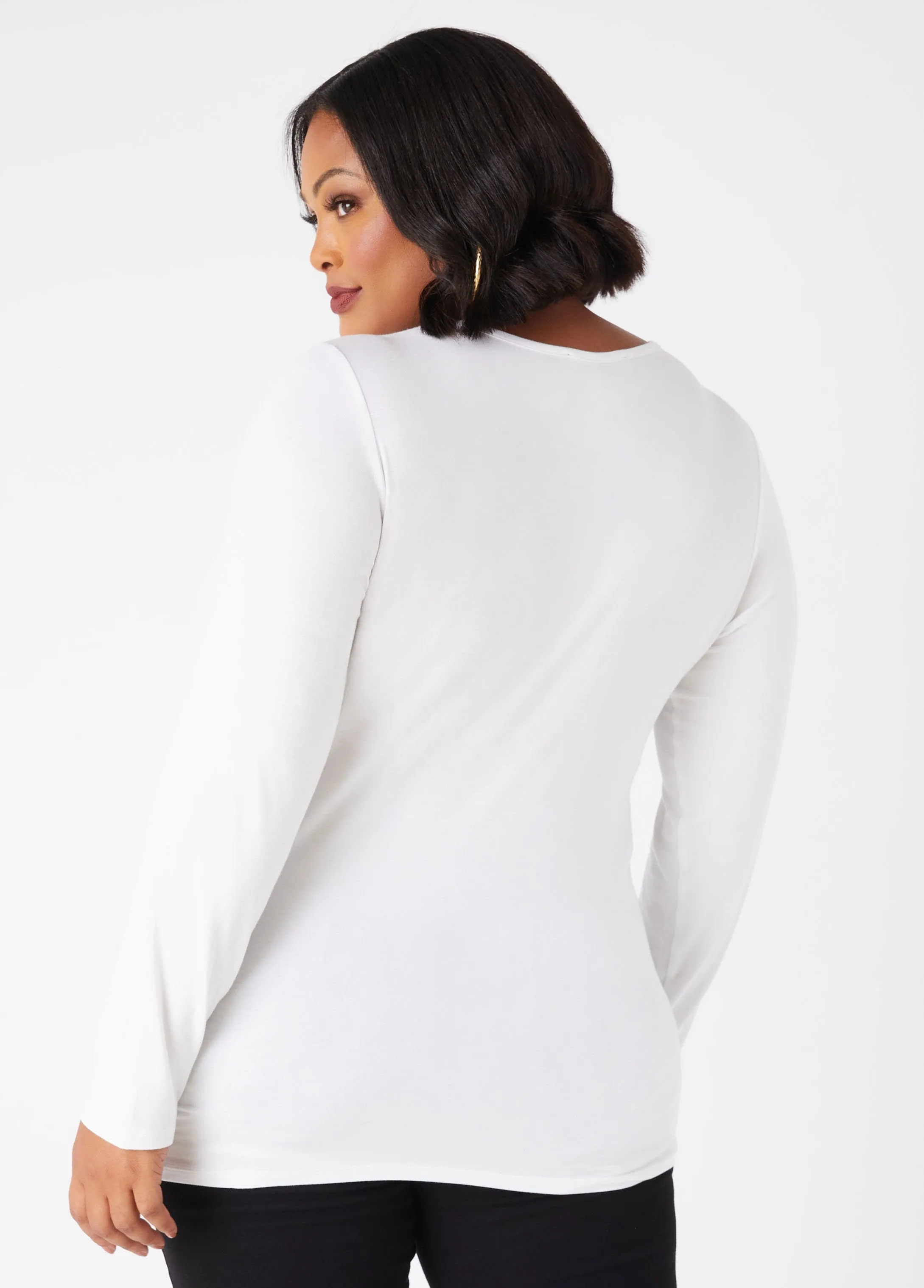 Basic Long Sleeved Tee sold by Ashley Stewart product image thumbnail 5