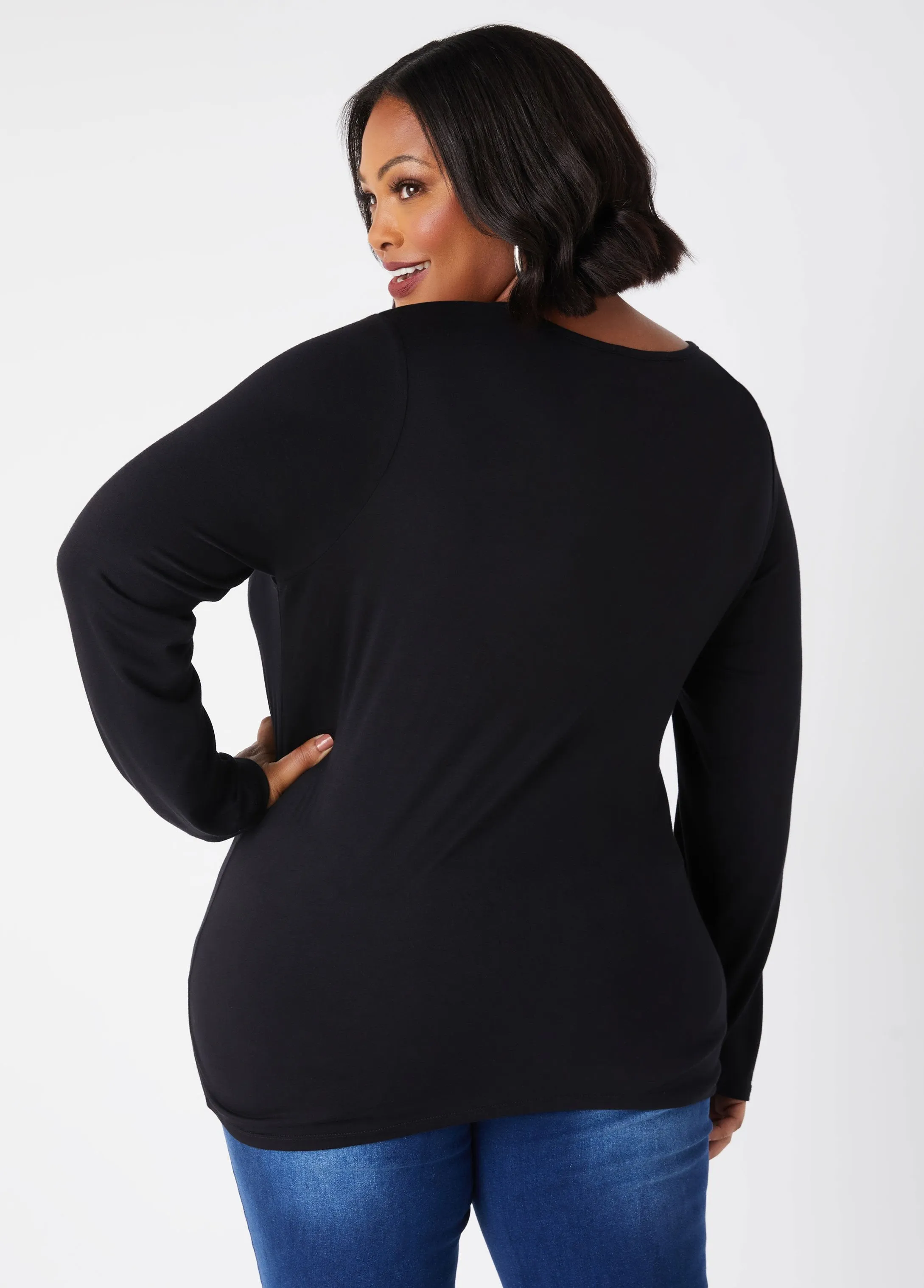 Basic Long Sleeved Tee sold by Ashley Stewart product image thumbnail 2