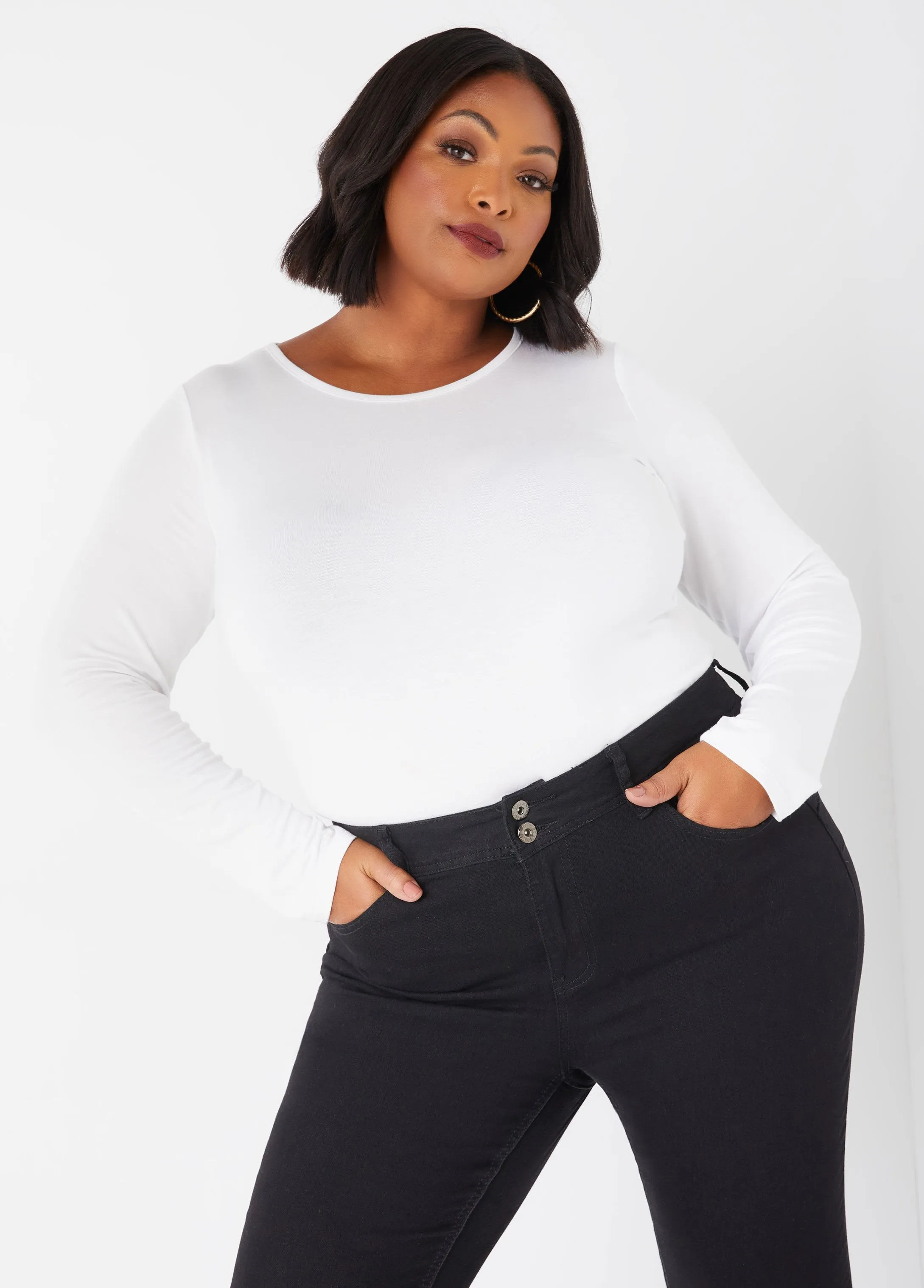 Basic Long Sleeved Tee sold by Ashley Stewart product image thumbnail 4
