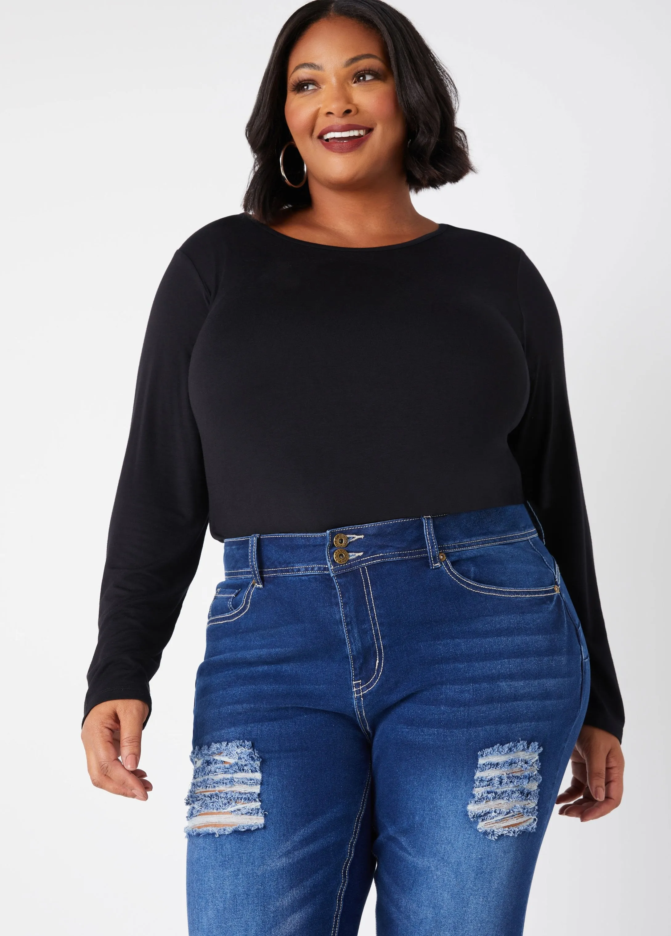 Basic Long Sleeved Tee sold by Ashley Stewart