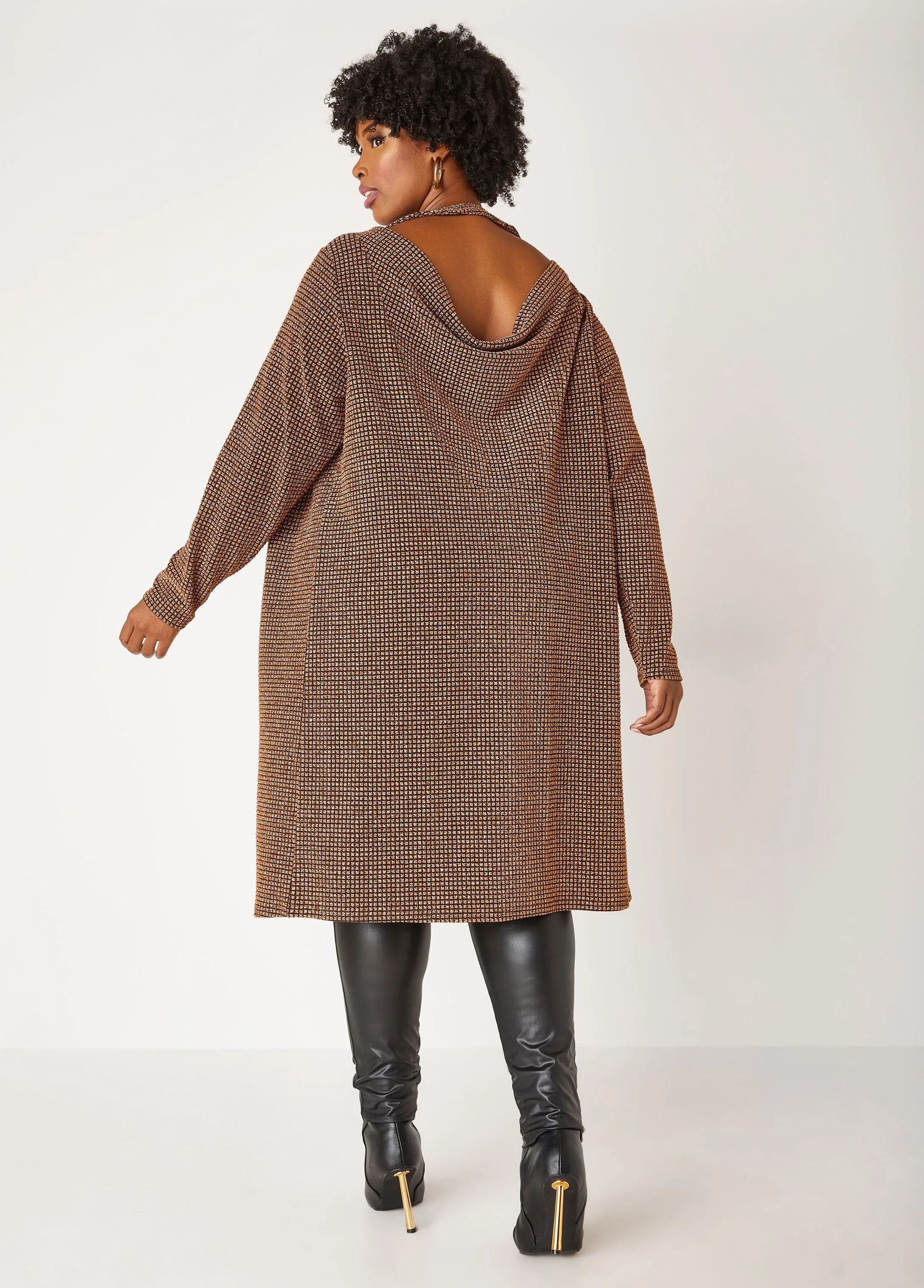 Draped Lurex™ Cutout Duster sold by Ashley Stewart product image thumbnail 2
