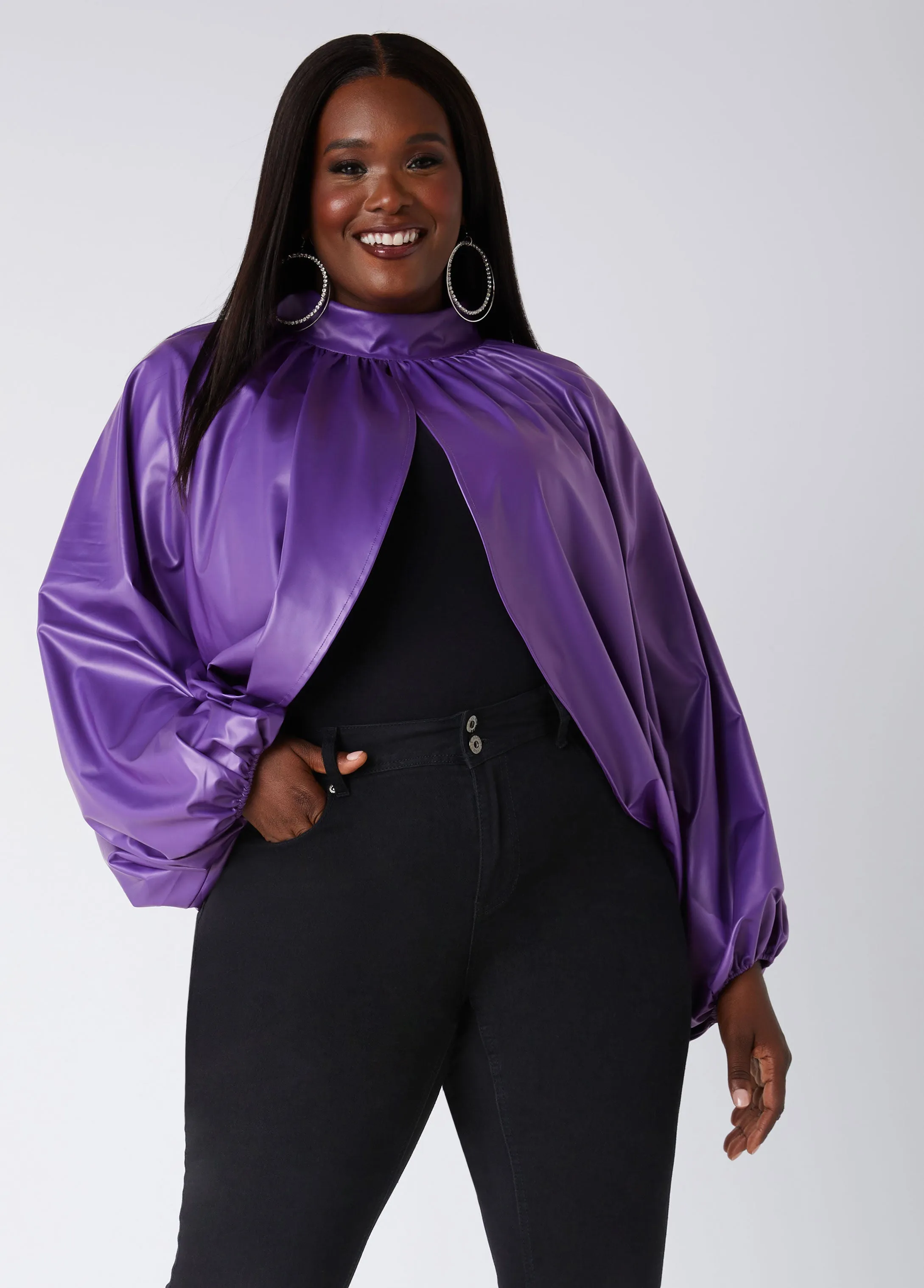 Faux Leather Shrug sold by Ashley Stewart product image thumbnail 4