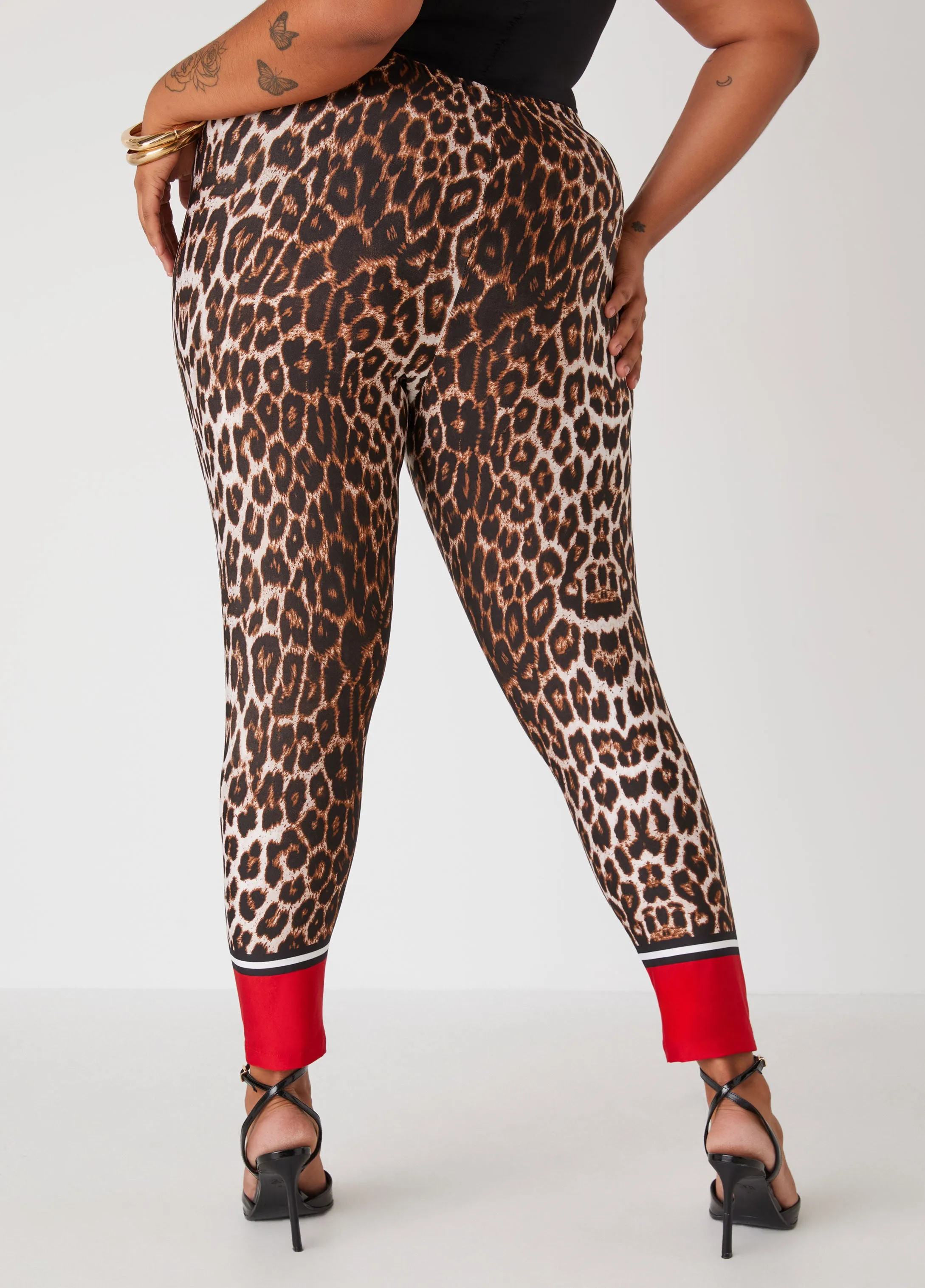 High Rise Animal Print Leggings sold by Ashley Stewart product image thumbnail 2