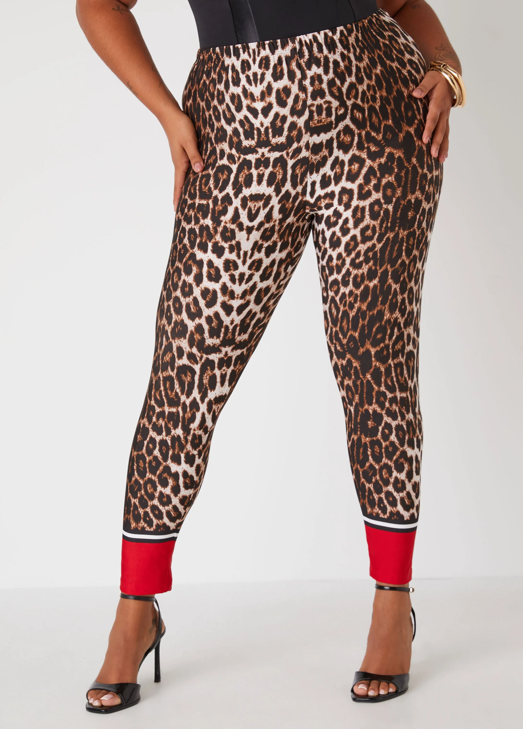 High Rise Animal Print Leggings sold by Ashley Stewart product image thumbnail 3