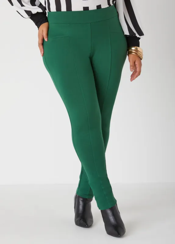 Seam Detailed Ponte Leggings sold by Ashley Stewart