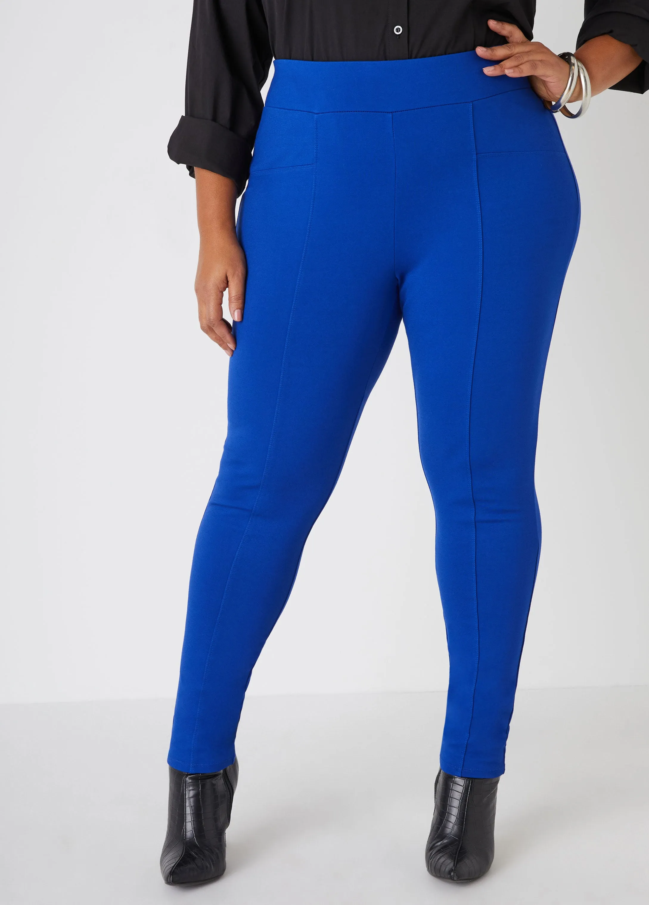 Seam Detailed Ponte Leggings sold by Ashley Stewart product image thumbnail 3