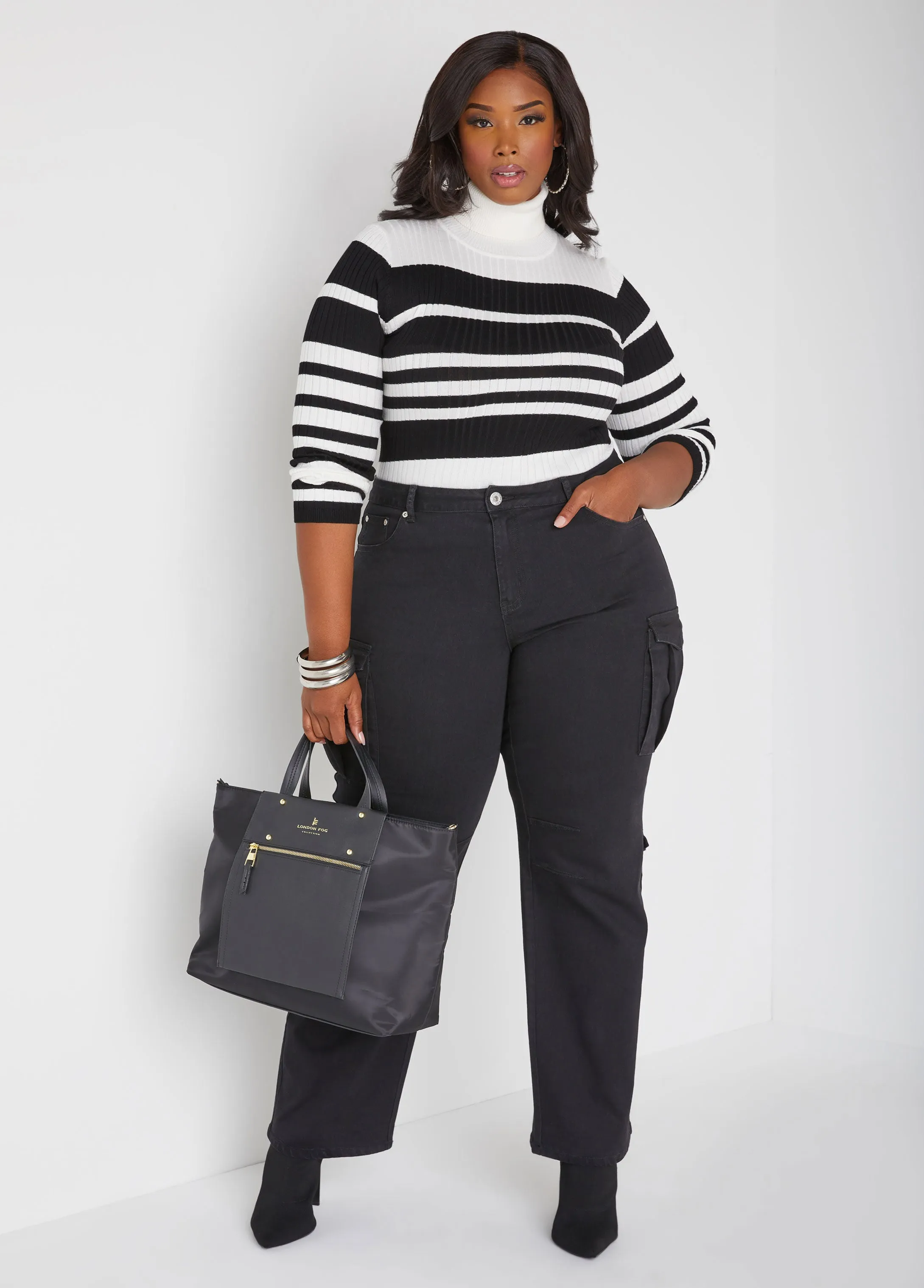 Mid Rise Cargo Jeans sold by Ashley Stewart product image thumbnail 4