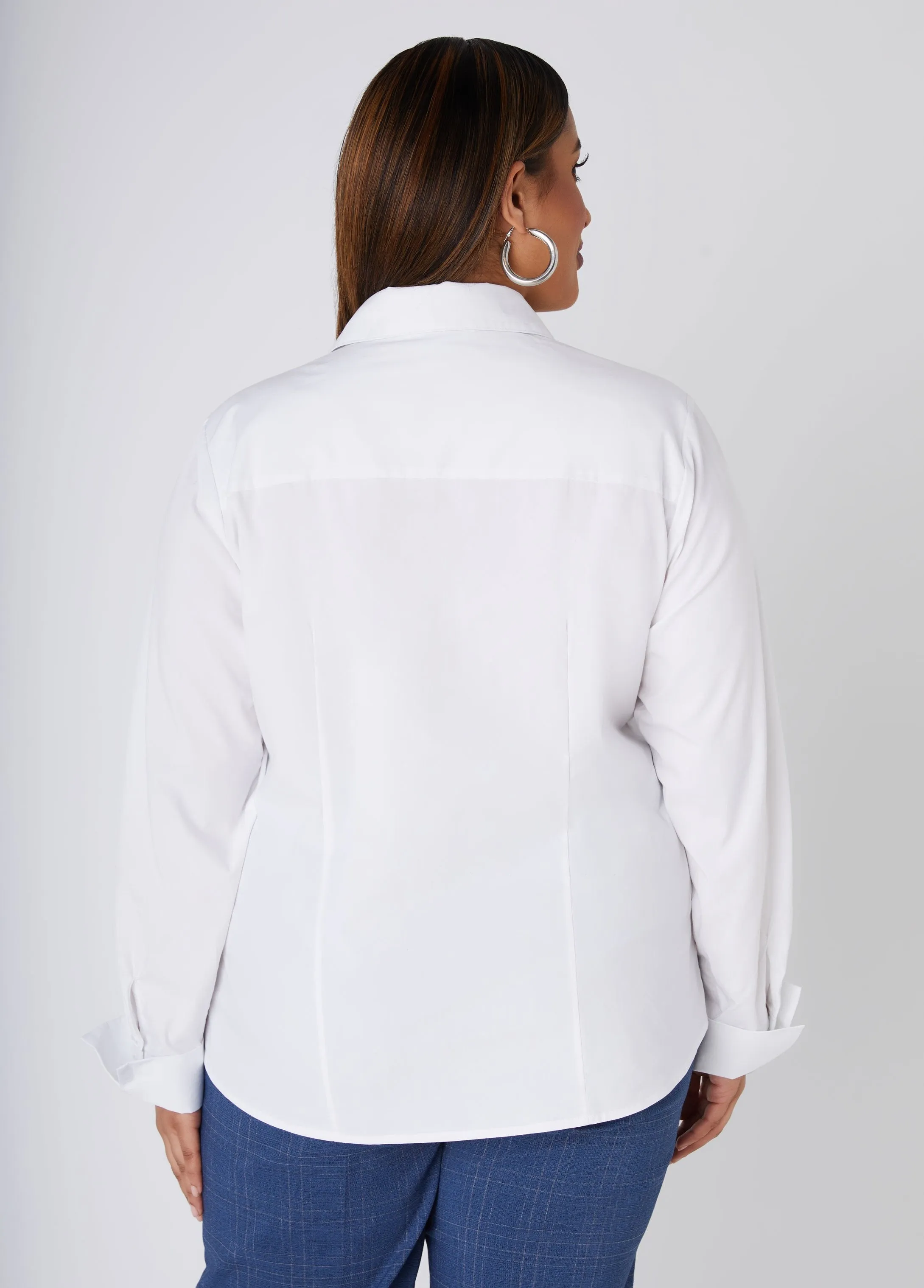 Cotton Blend Shirt sold by Ashley Stewart product image thumbnail 2