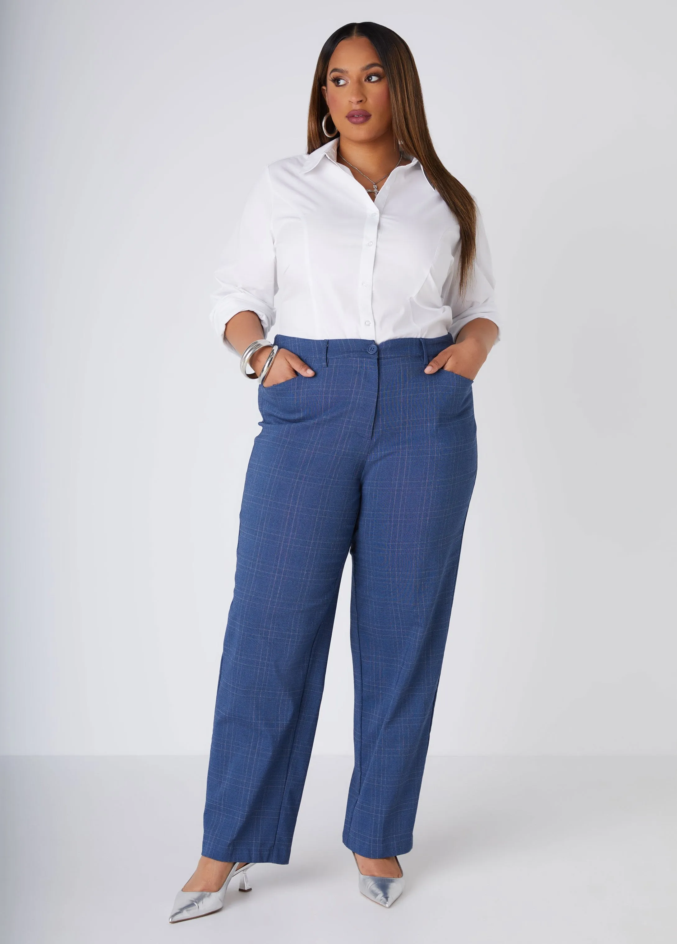 Cotton Blend Shirt sold by Ashley Stewart product image thumbnail 3