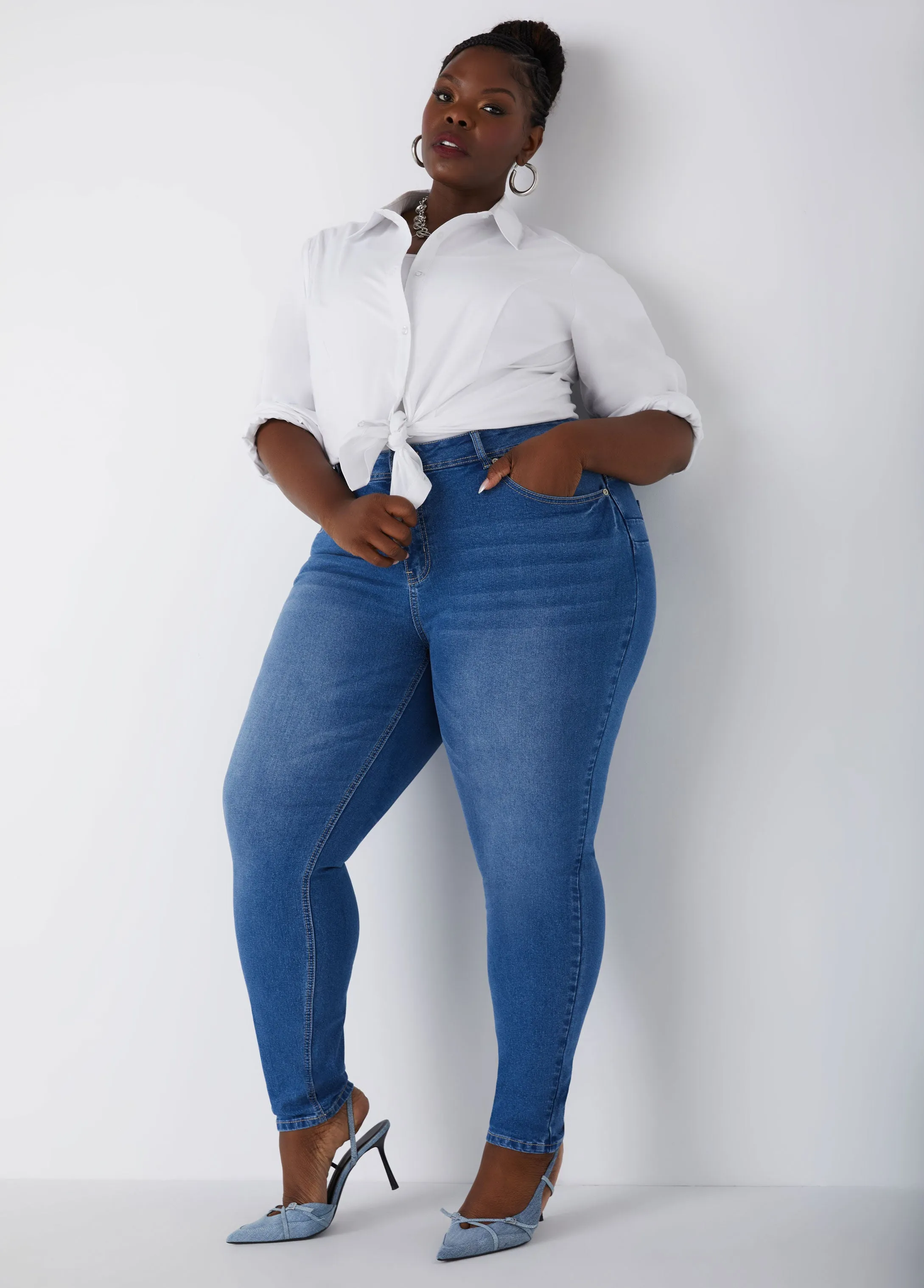 Fearless Skinny Jeans sold by Ashley Stewart product image thumbnail 4