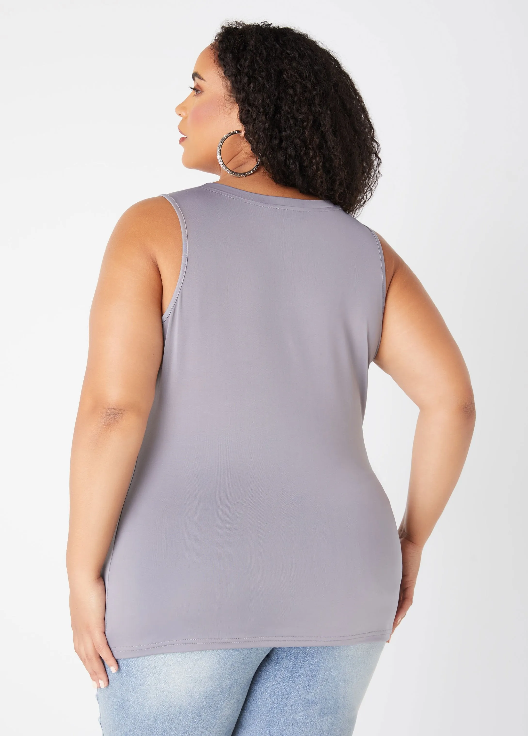 The Basic Knit Cami Top sold by Ashley Stewart product image thumbnail 5