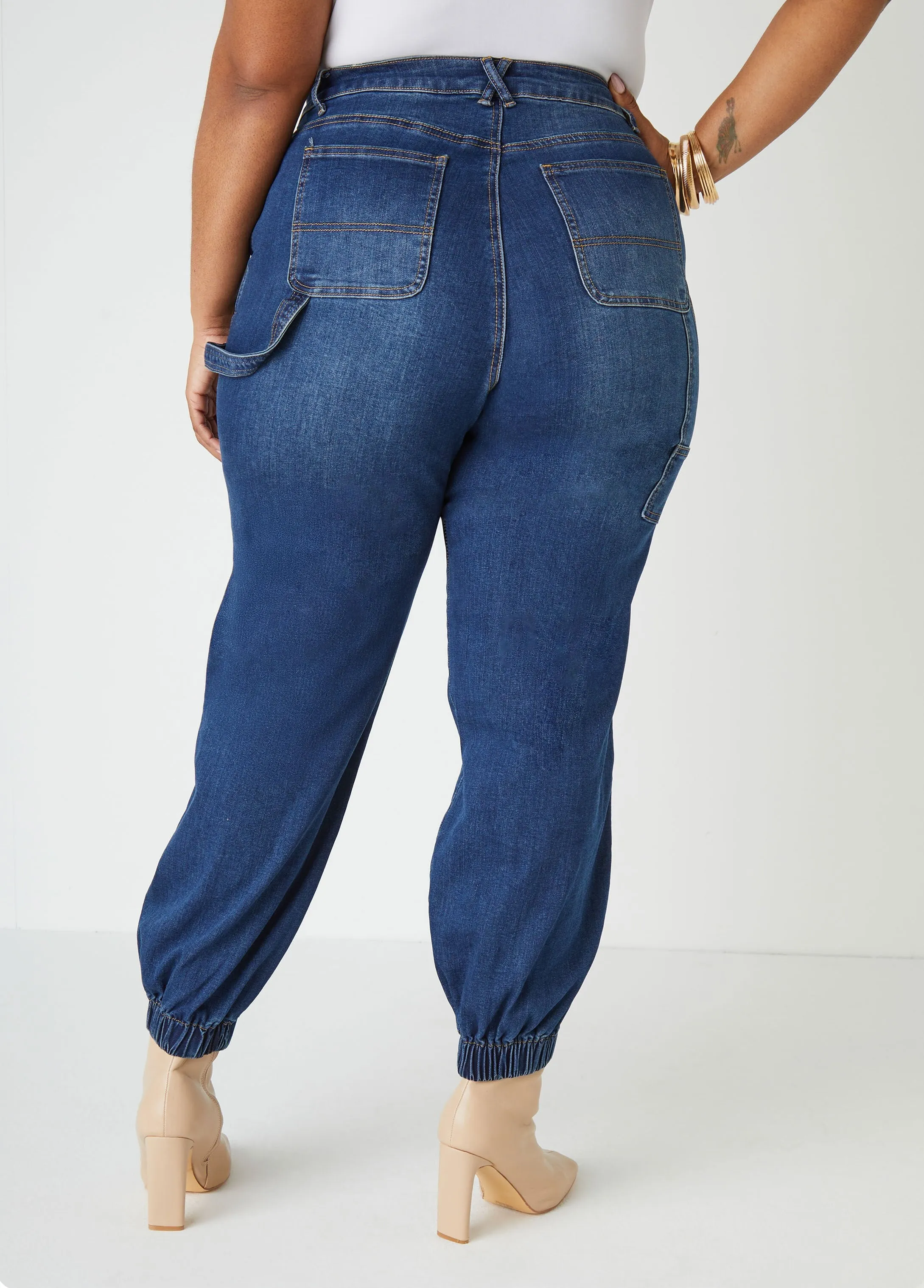 Mid Rise Denim Joggers sold by Ashley Stewart product image thumbnail 2