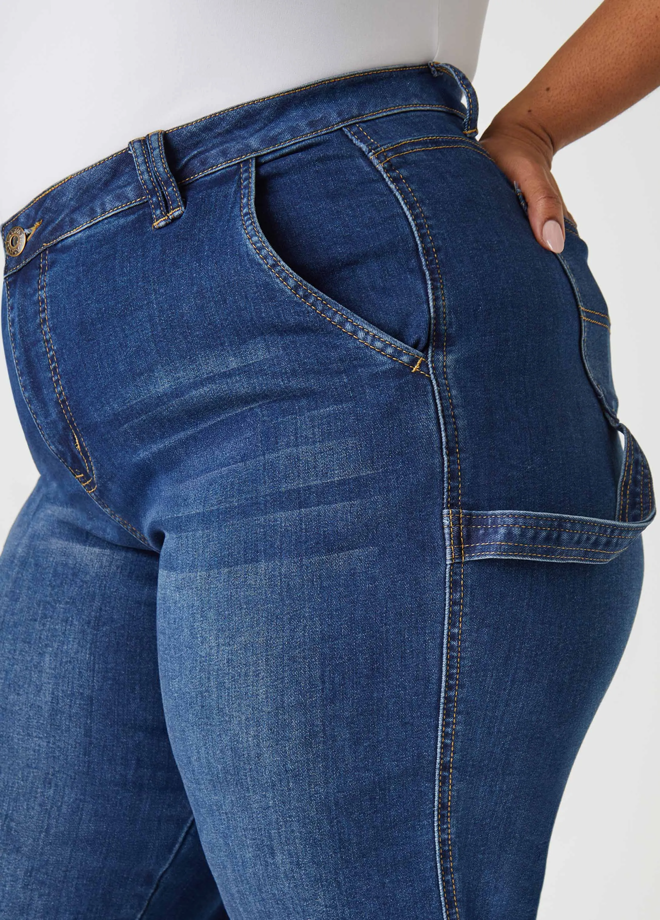 Mid Rise Denim Joggers sold by Ashley Stewart product image thumbnail 3