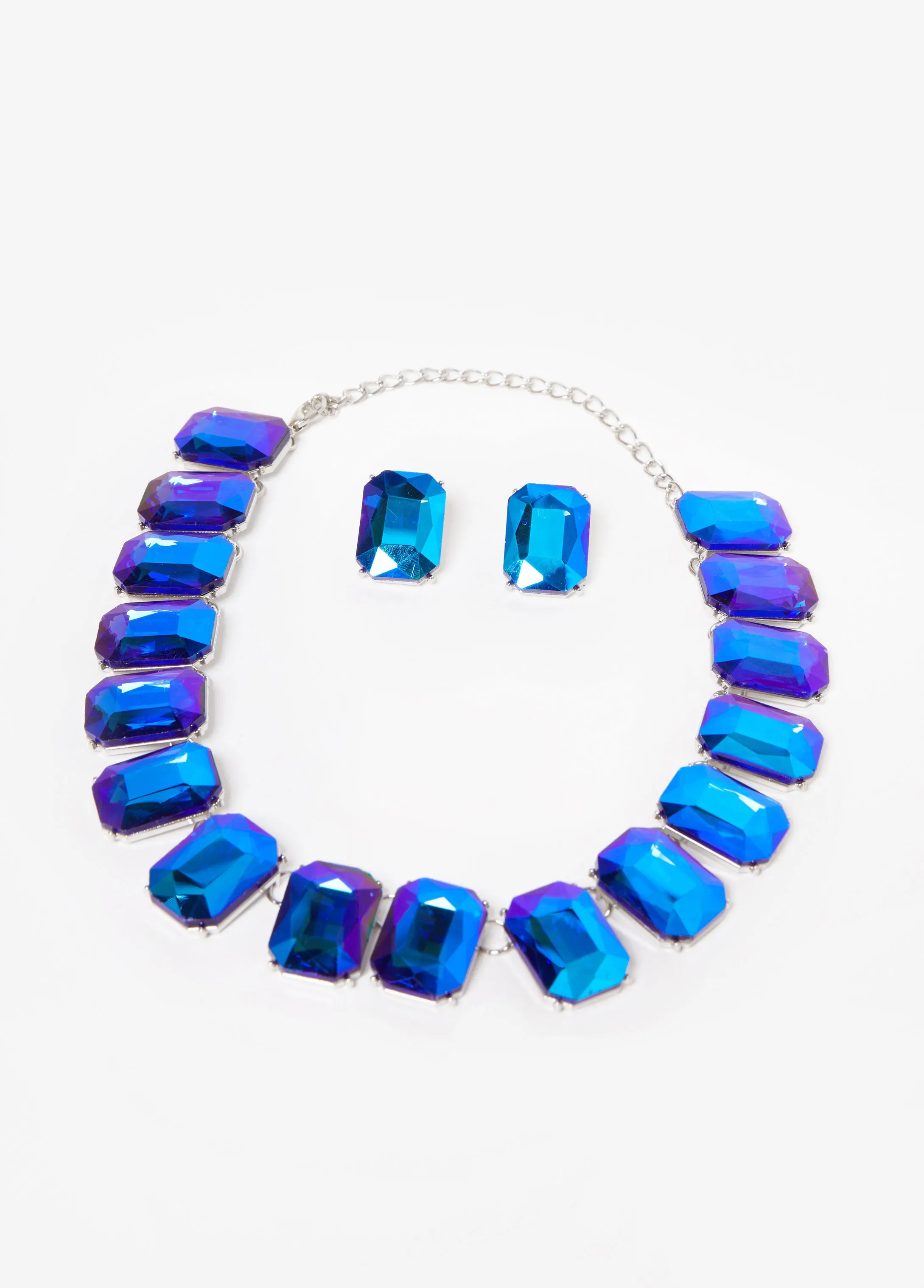 Crystal Necklace & Earrings Set sold by Ashley Stewart product image thumbnail 3