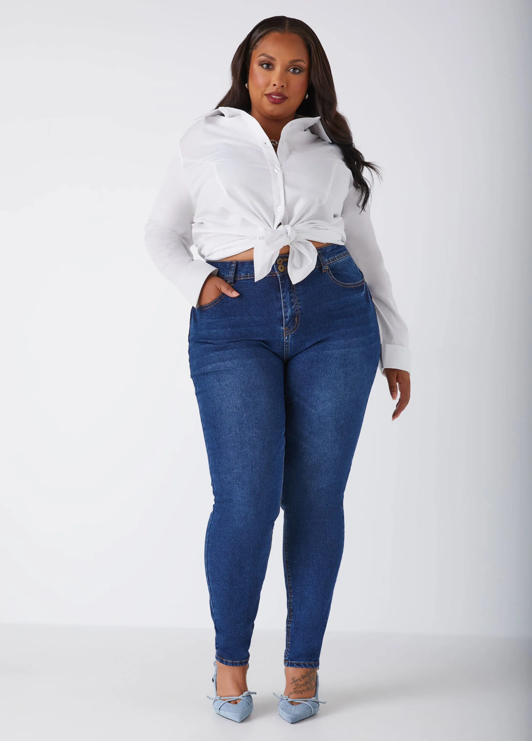 Fearless High Rise Skinny Jeans sold by Ashley Stewart product image thumbnail 3