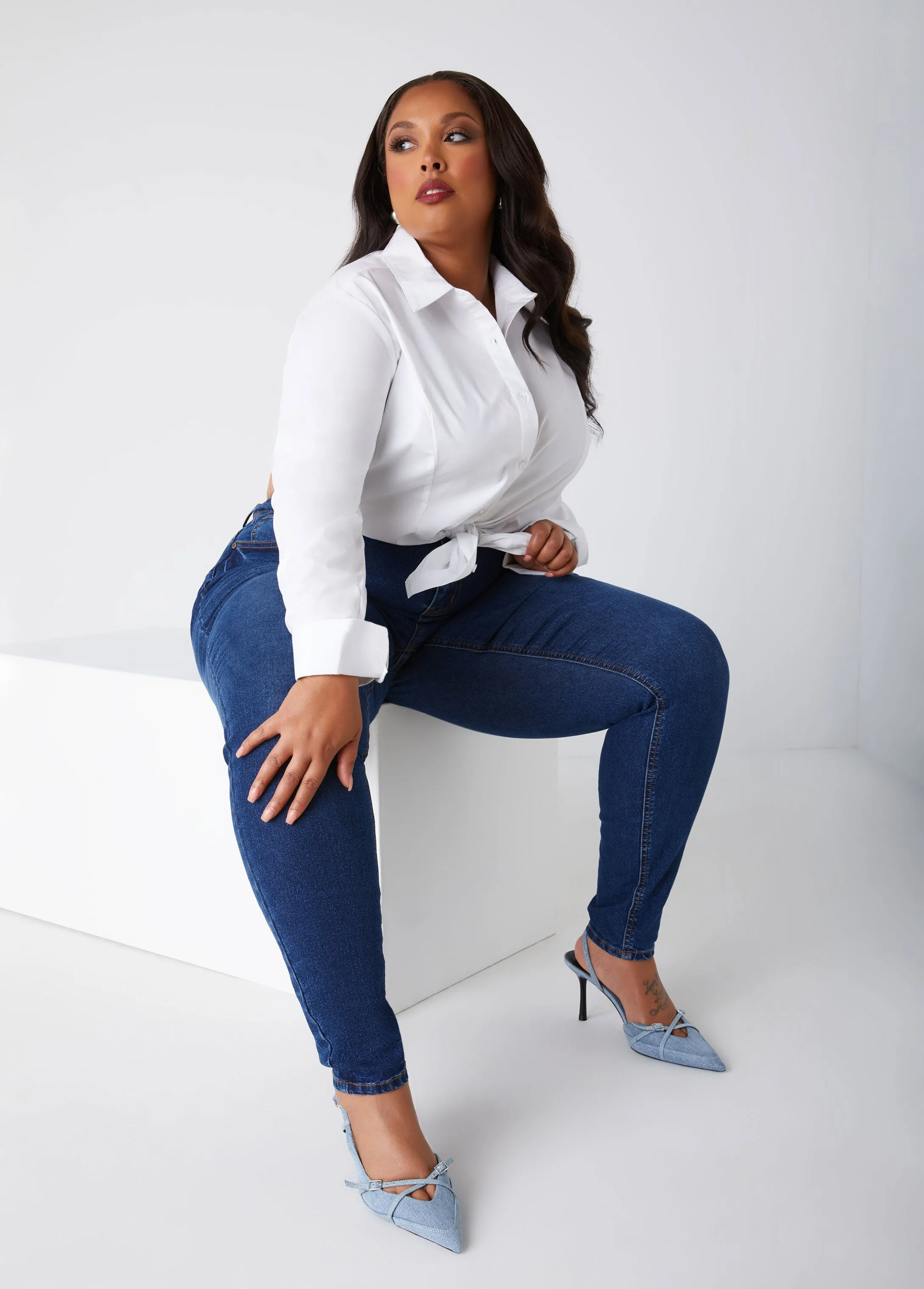 Fearless High Rise Skinny Jeans sold by Ashley Stewart product image thumbnail 4