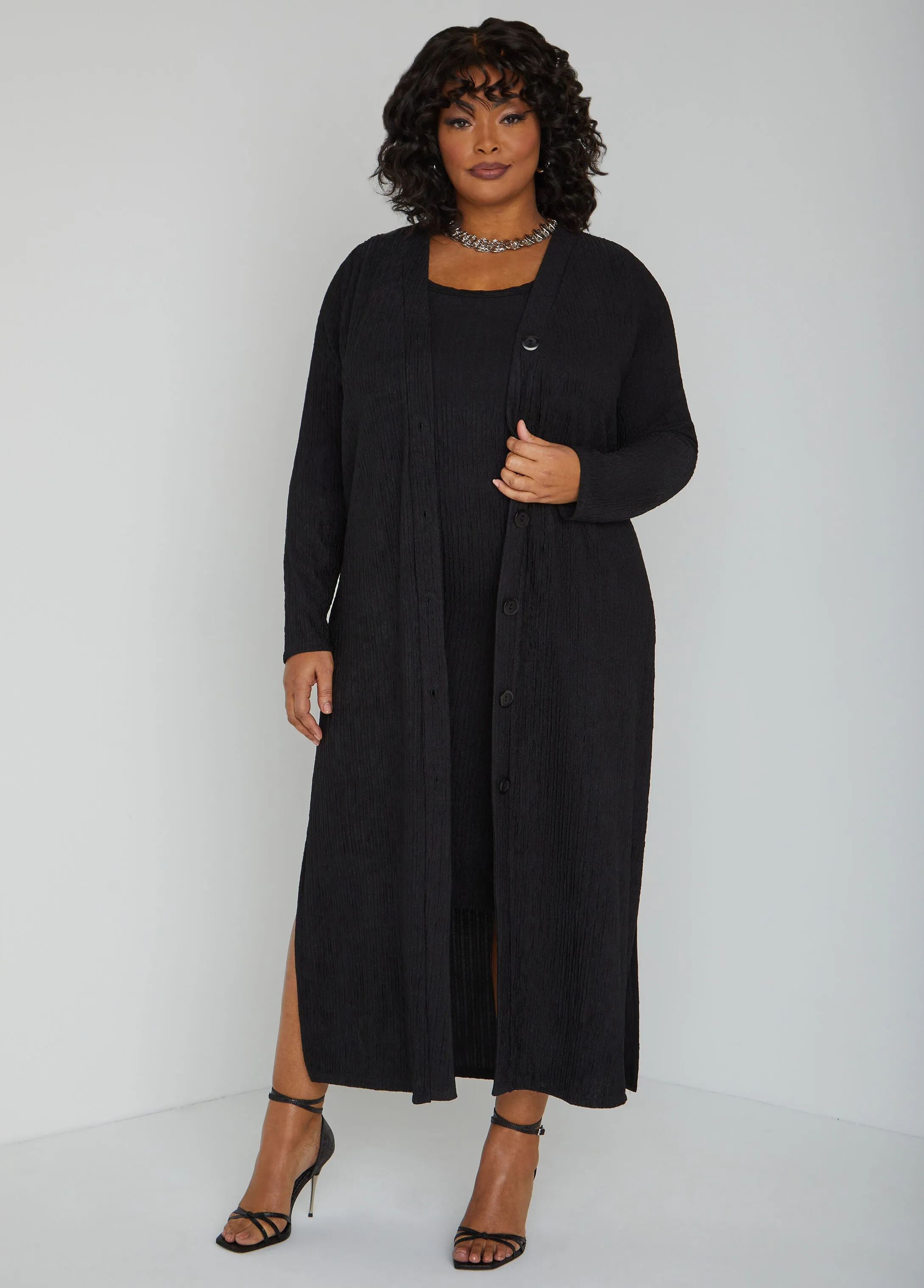 Textured Duster sold by Ashley Stewart product image thumbnail 3