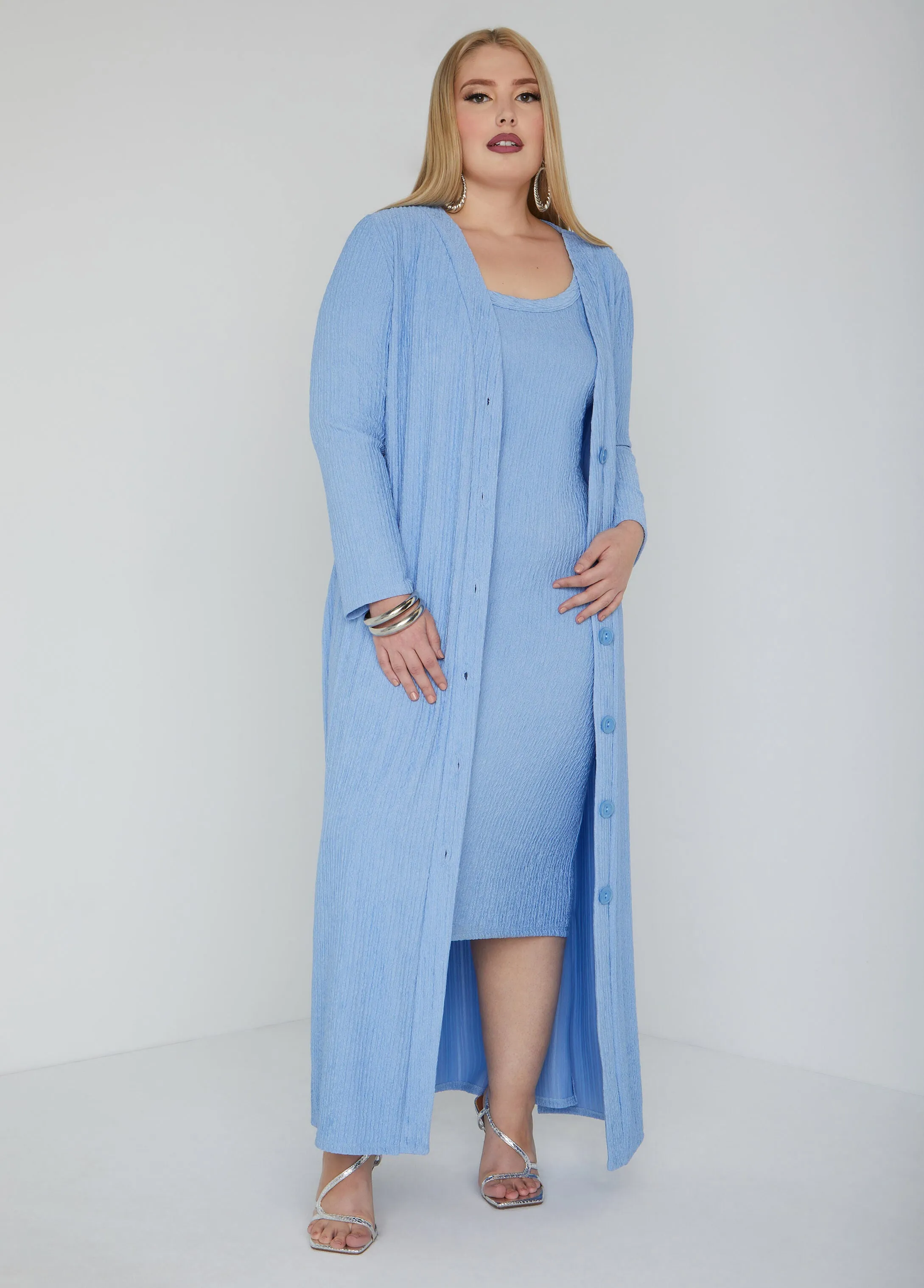 Textured Knit Tank Dress sold by Ashley Stewart product image thumbnail 5