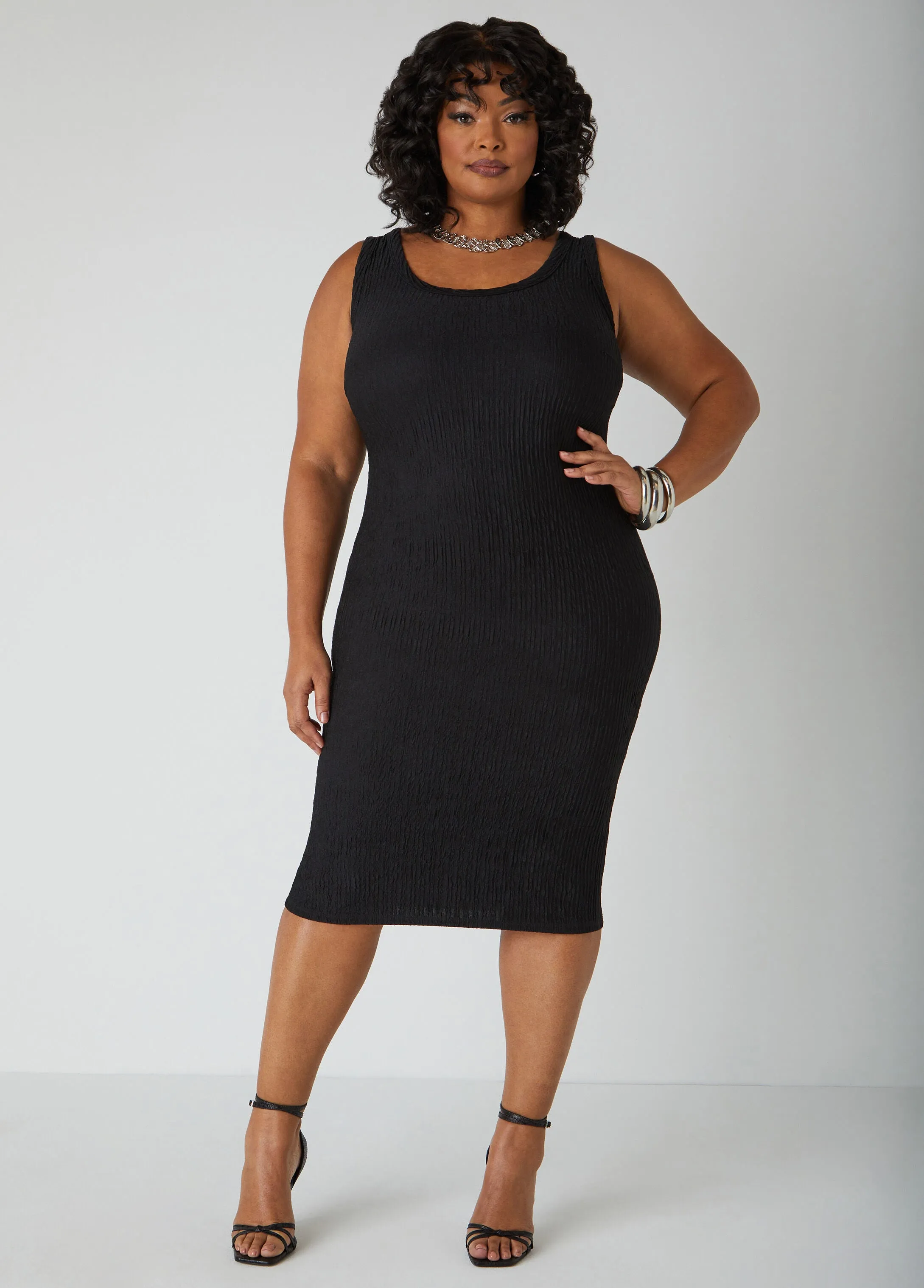 Textured Tank Dress sold by Ashley Stewart