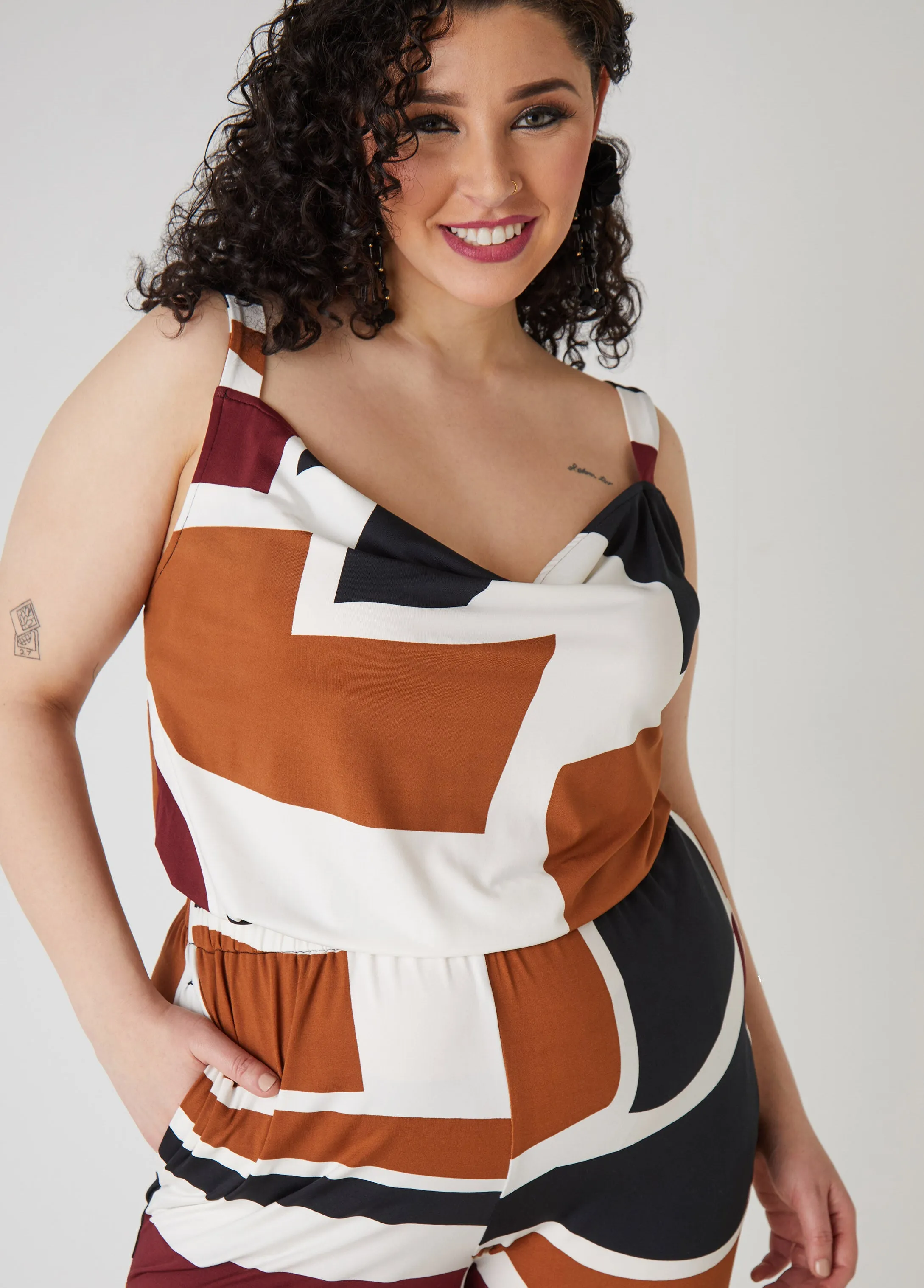 Geo Print Catsuit sold by Ashley Stewart product image thumbnail 3