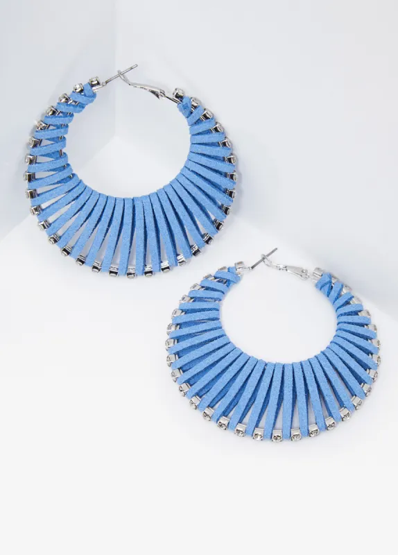 Faux Suede Hoop Earrings sold by Ashley Stewart