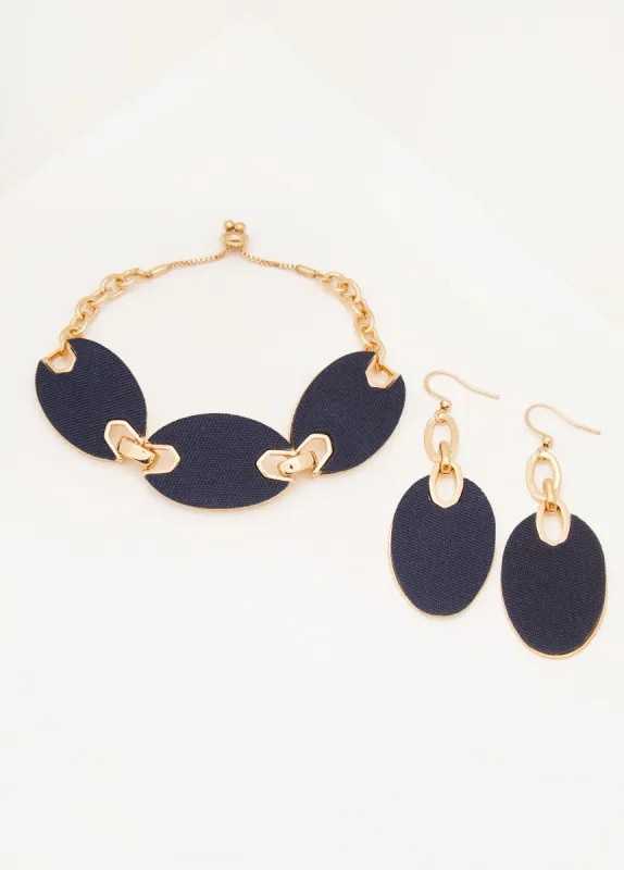 Denim Bracelet Set made by Ashley Stewart