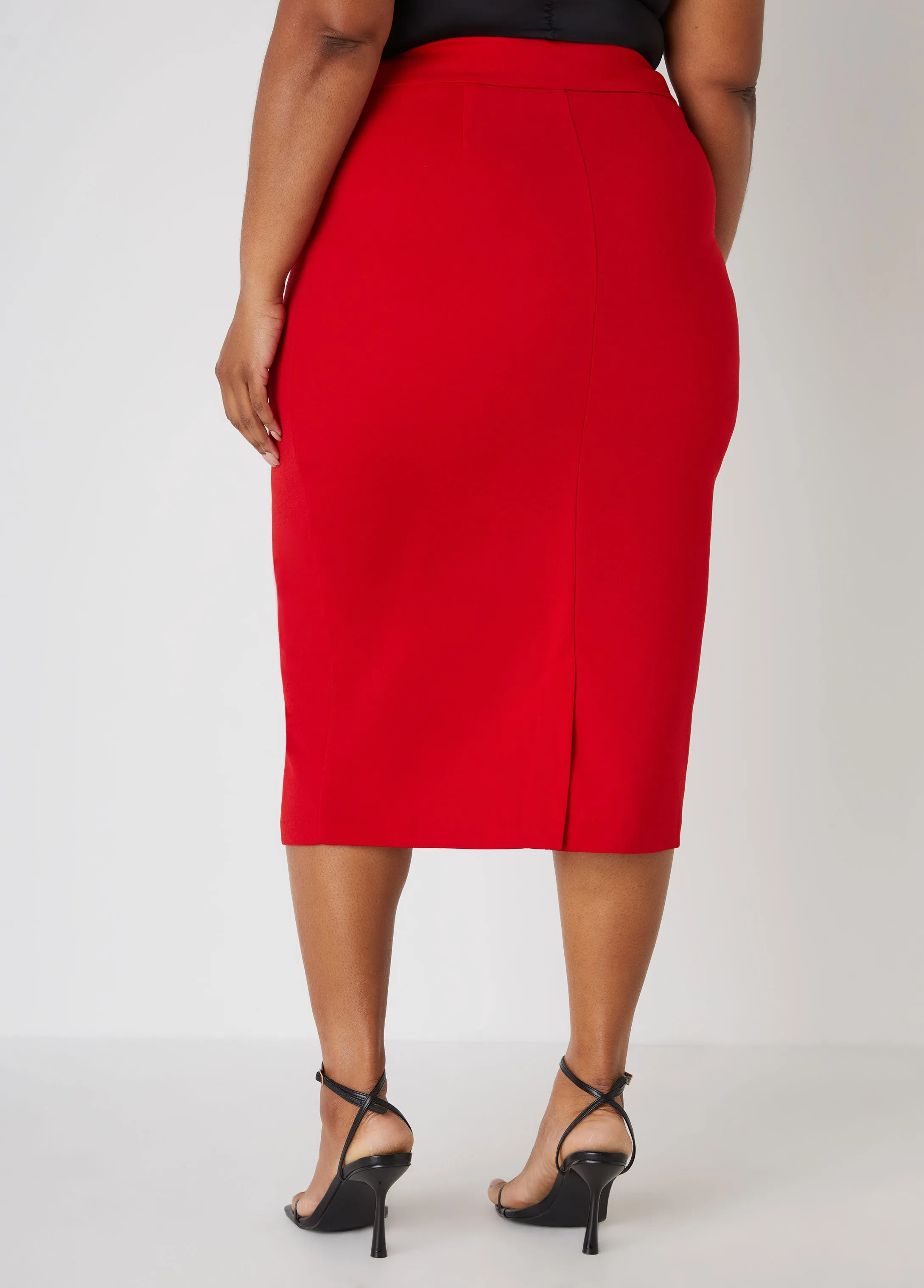 High Waist Midi Pencil Skirt sold by Ashley Stewart product image thumbnail 2