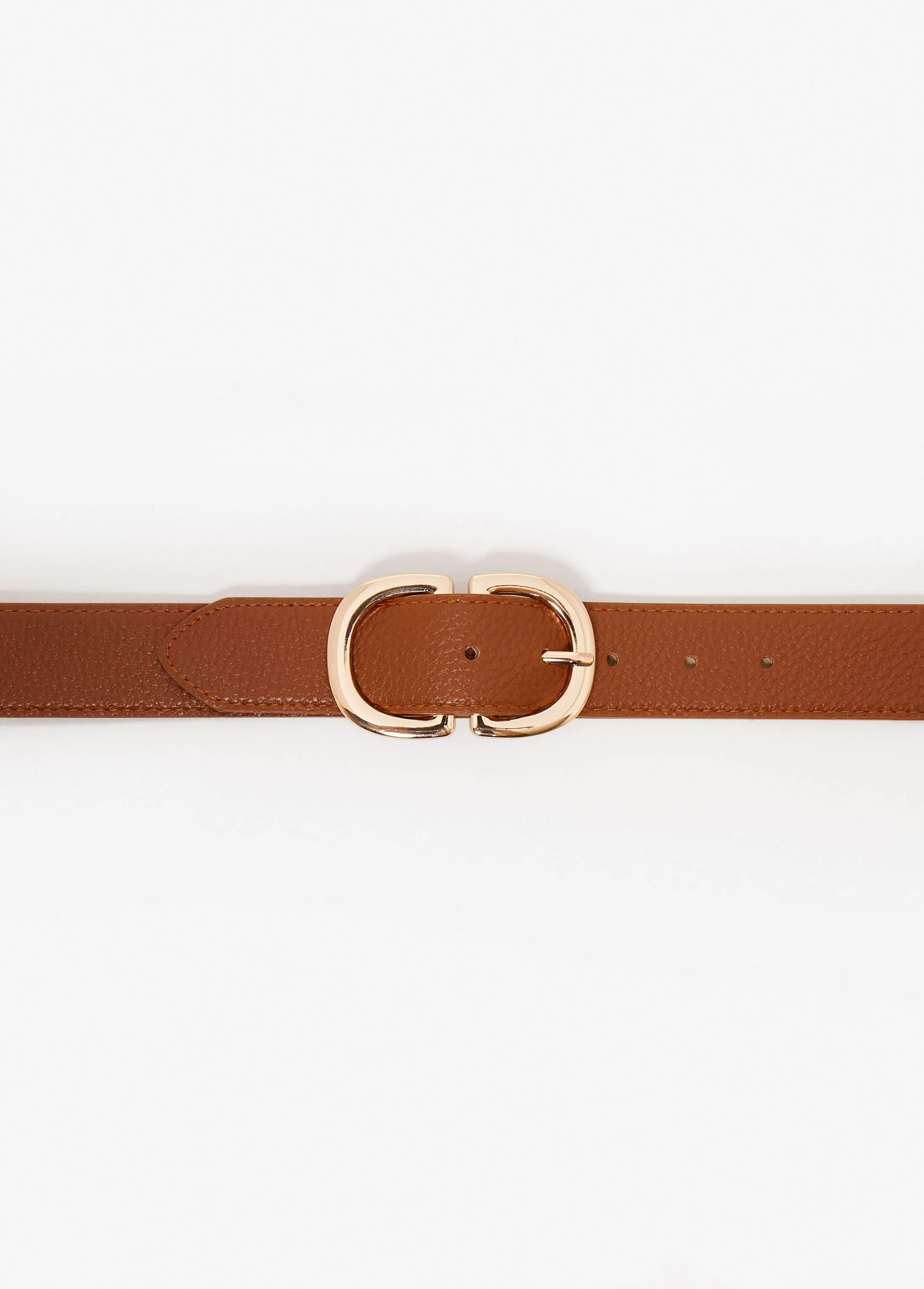 Buckled Faux Leather Waist Belt sold by Ashley Stewart