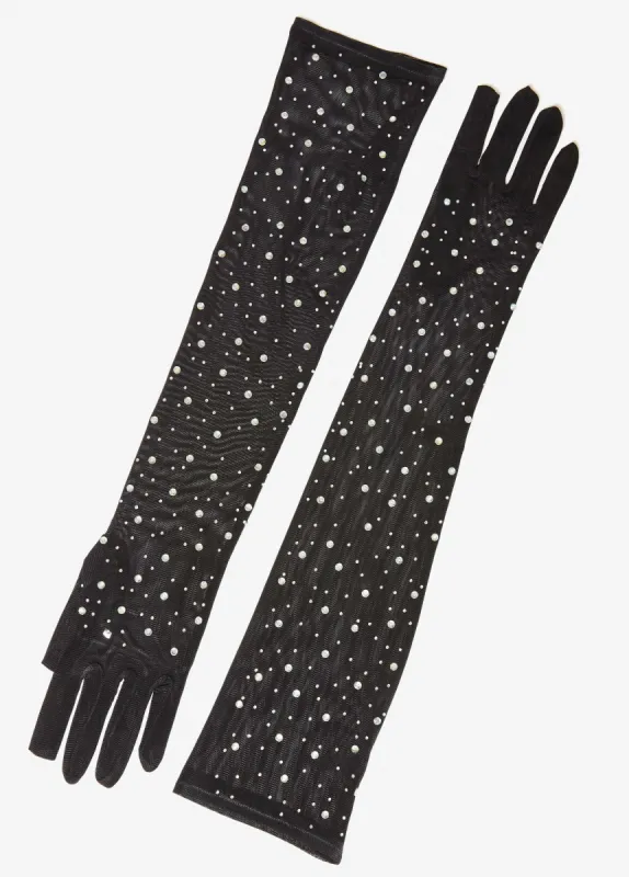 Crystal Mesh Opera Gloves sold by Ashley Stewart