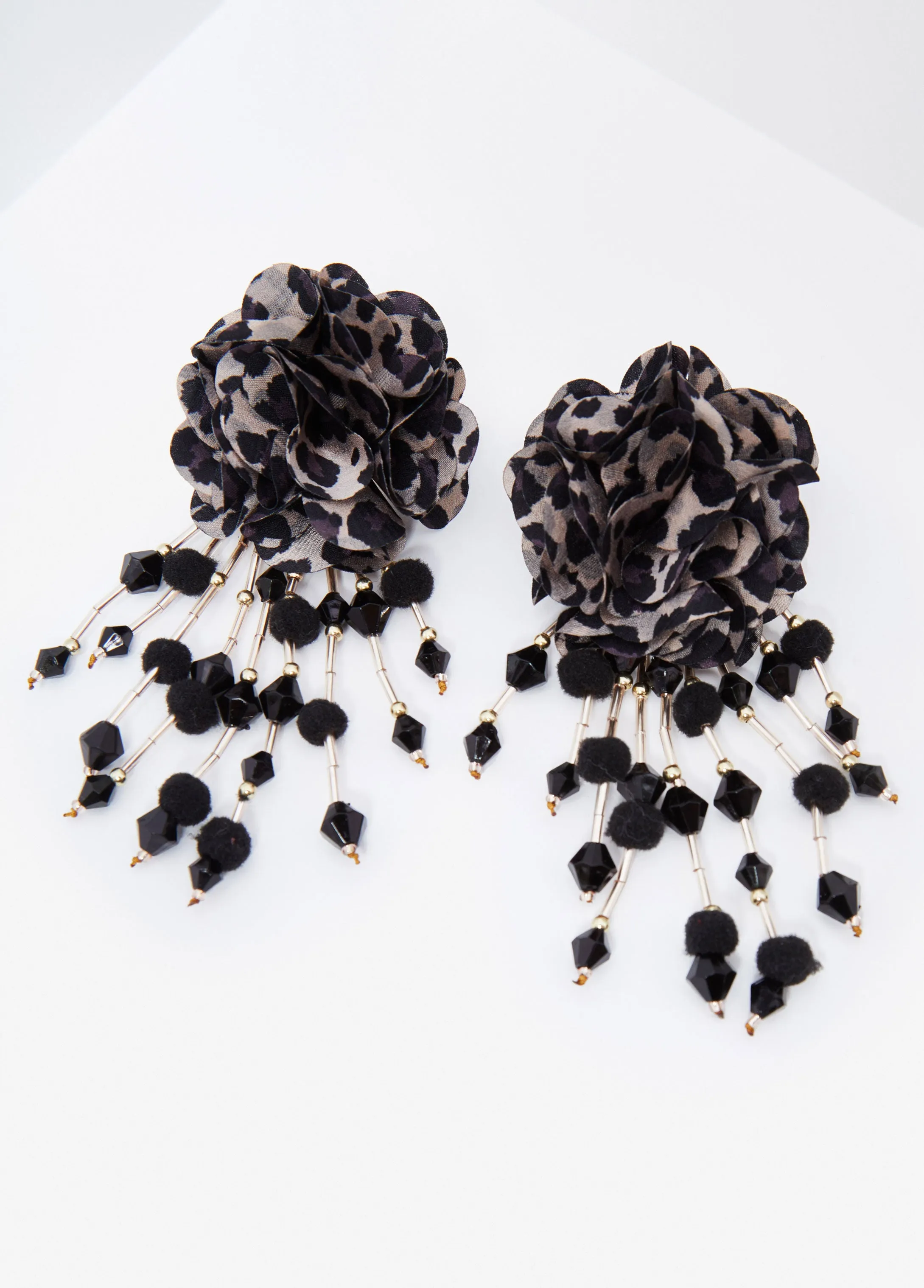 Printed Floral Fringed Earrings sold by Ashley Stewart product image thumbnail 2