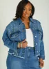 Grommet Denim Jacket sold by Ashley Stewart