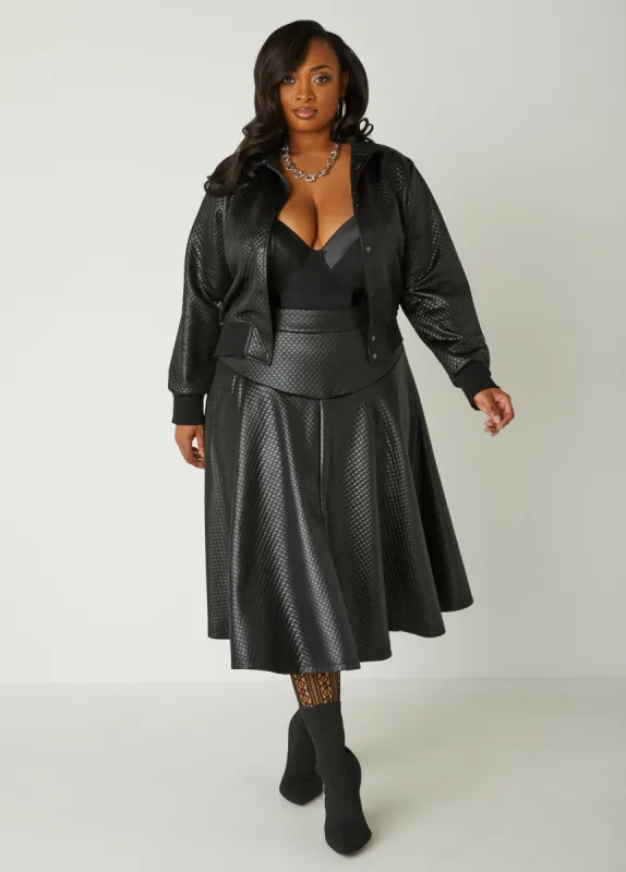 Quilted A Line Midaxi Skirt sold by Ashley Stewart