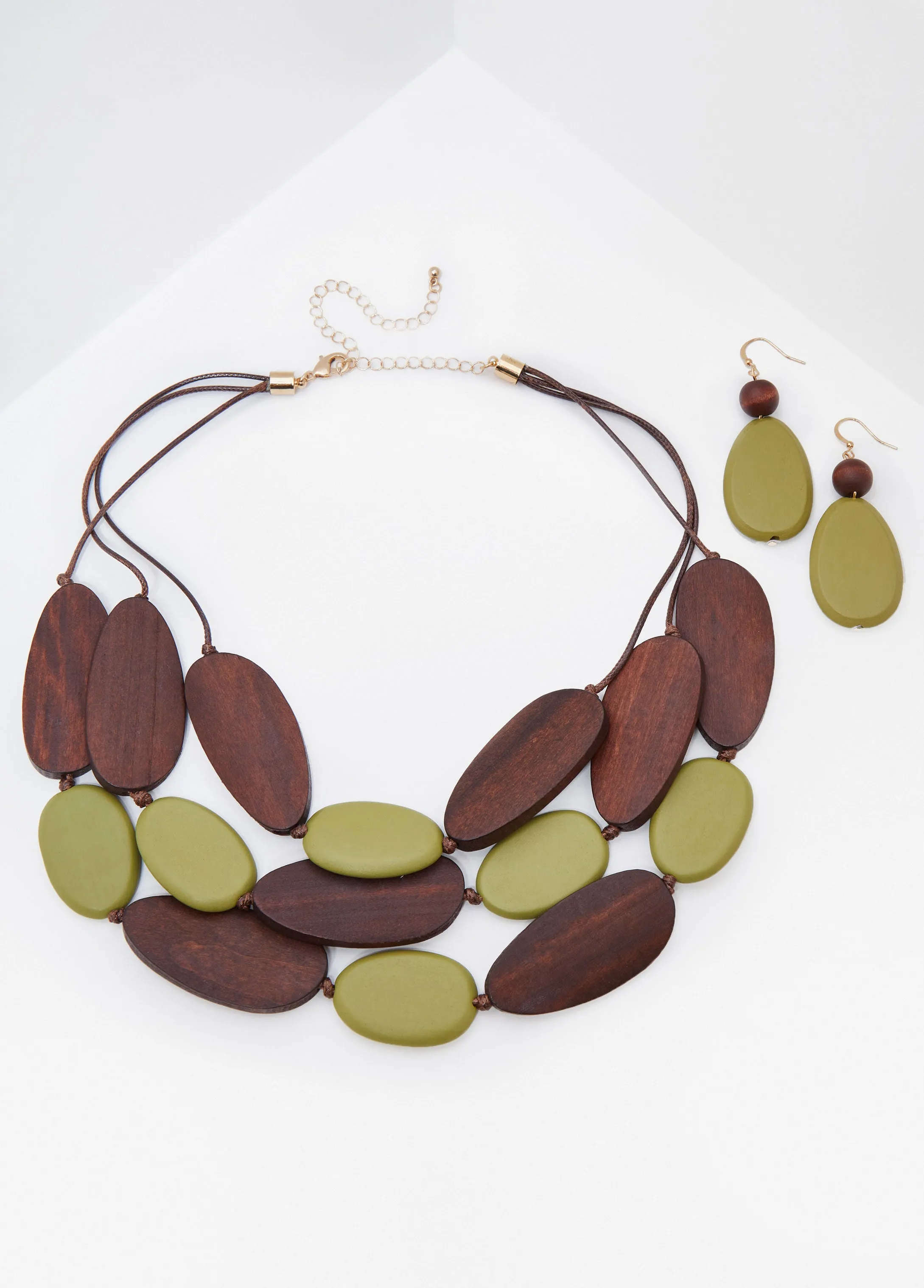 Wood Bead Necklace Set sold by Ashley Stewart product image thumbnail 2