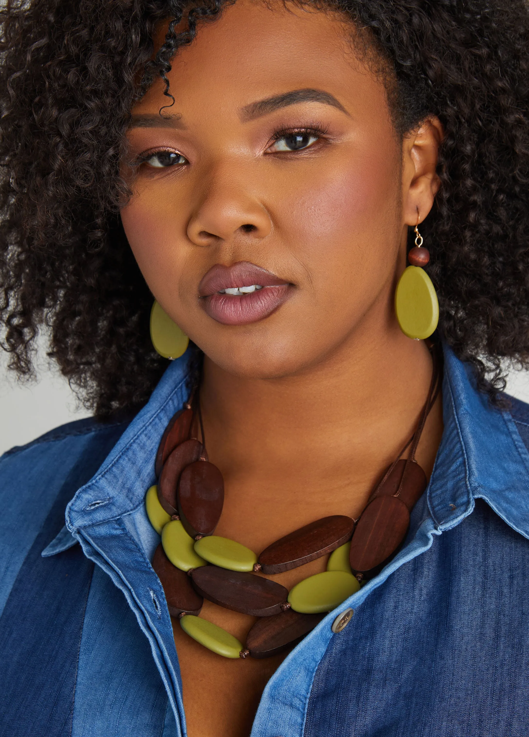 Wood Bead Necklace Set sold by Ashley Stewart